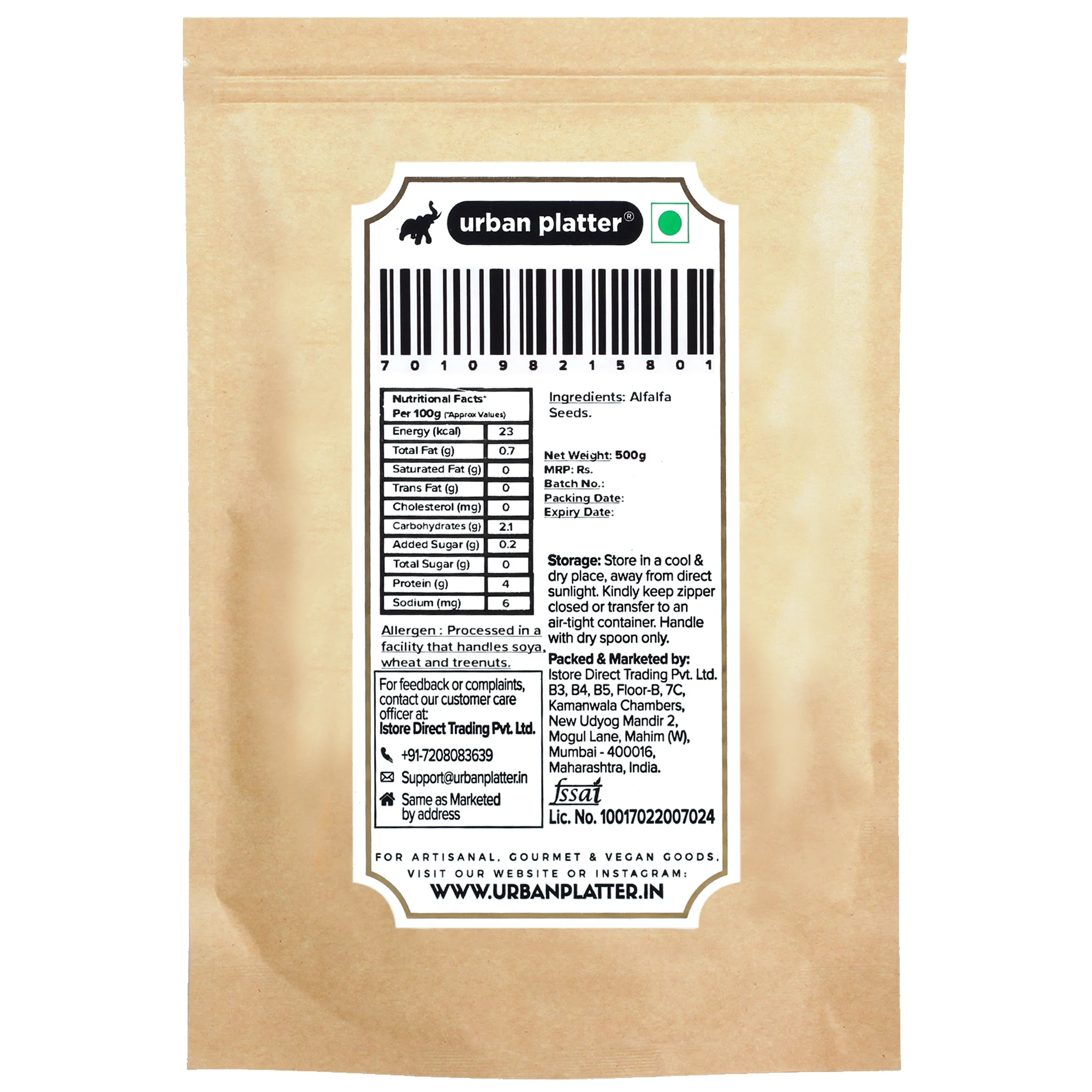 Alfalfa Seeds, 500g - Image 2