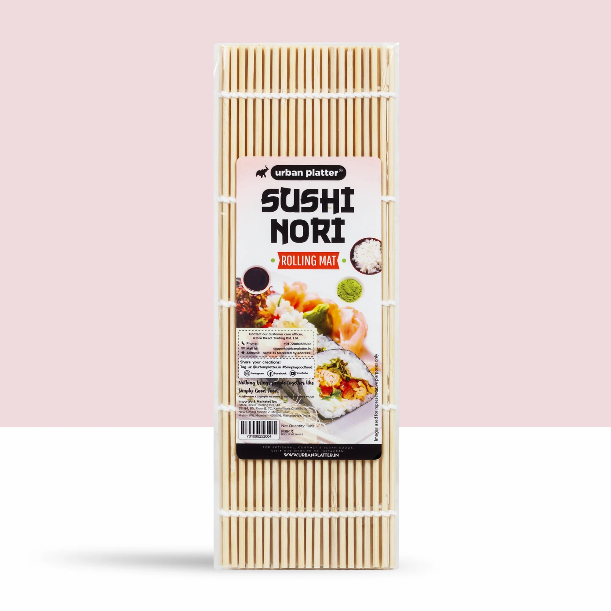 All Natural Bamboo Sushi Rolling Mat (100% Authentic Sushi Rolling Mat - 9.5 Inch x 10 Inch | Make Sushi at home) - Image 7