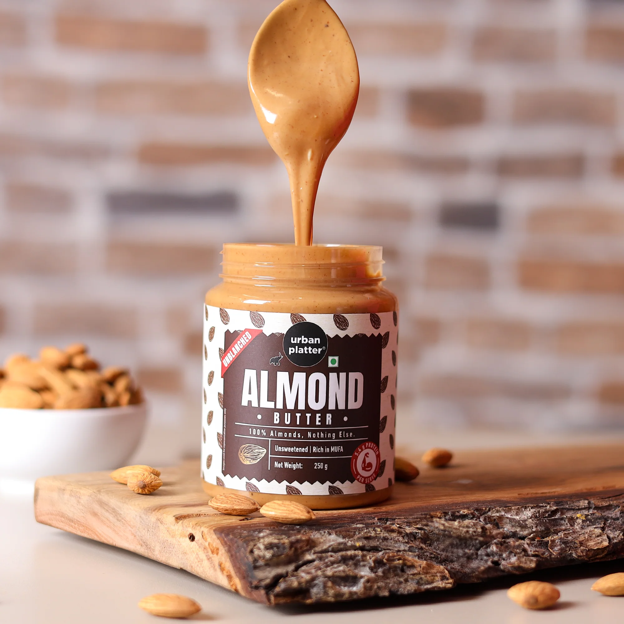 Almond Butter (With Skin) (Bold Nutty Flavour | Single Ingredient | Keto-Friendly | Unblanched Paste) - Image 5