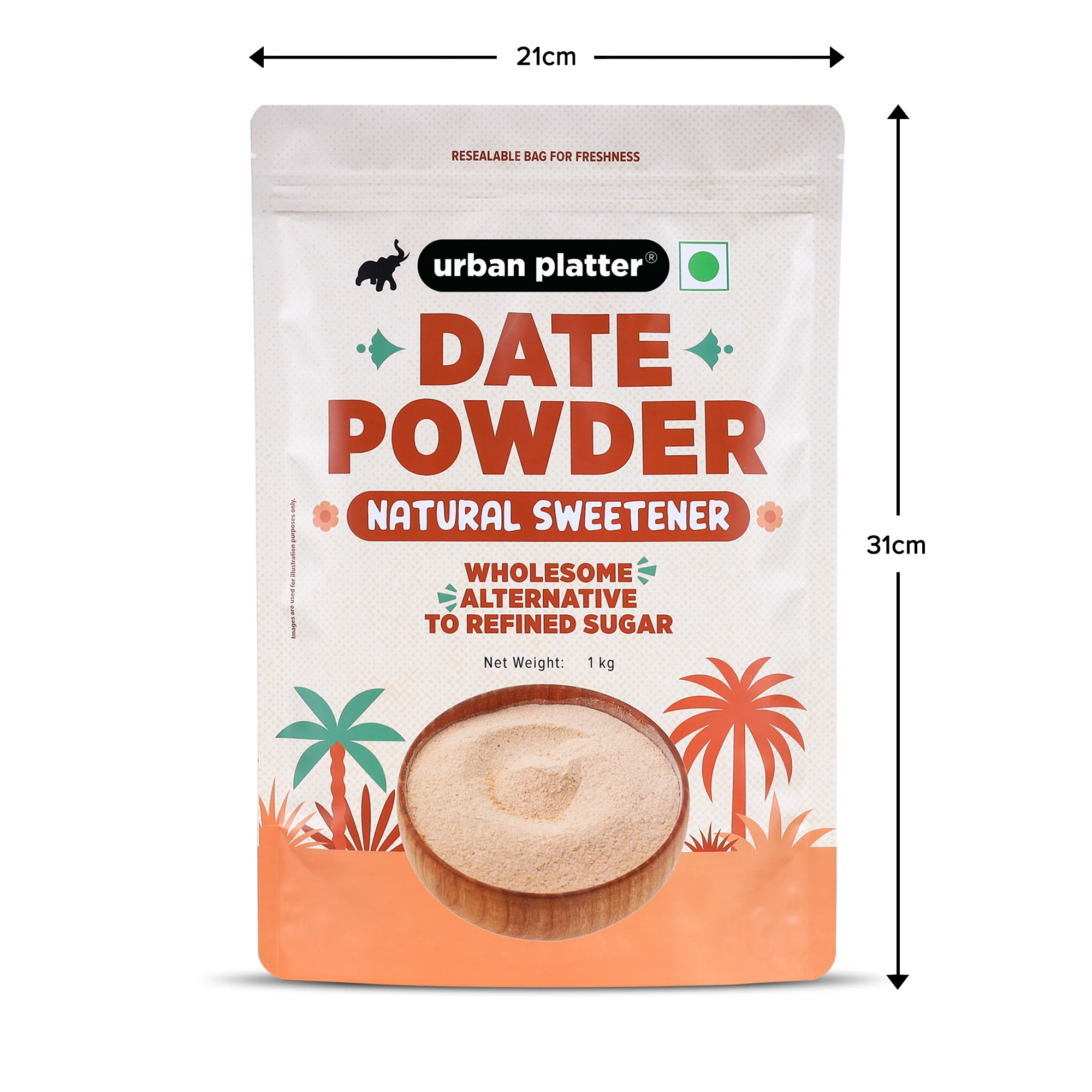 Dried Date Powder, 1kg (Super-Fine Kharek Powder | Perfect Sweetener | Free-flowing | Date Sugar) - Image 6