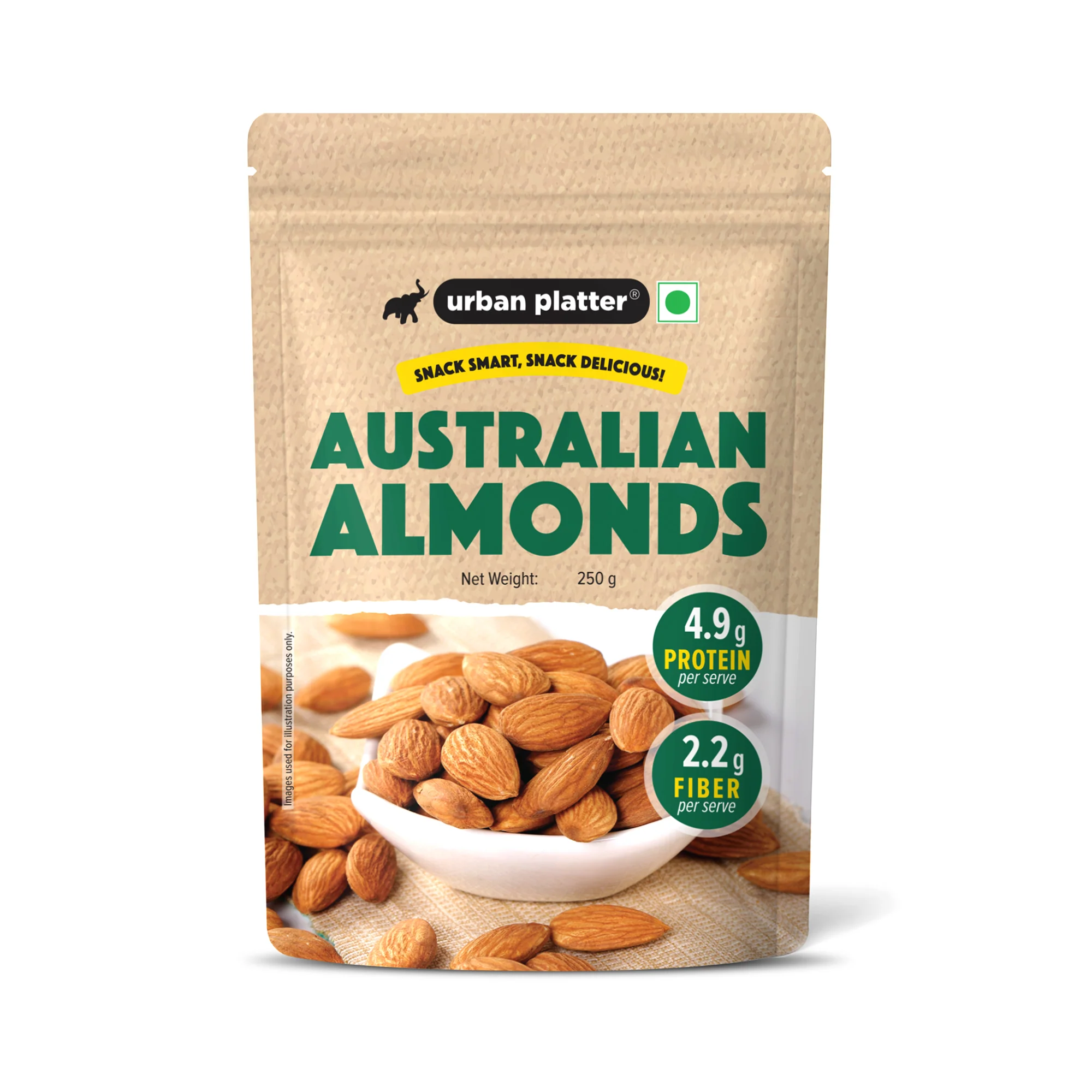 Australian Almonds, 250g (Fresh, Crunchy, Carefully Sourced for Daily Wellness)