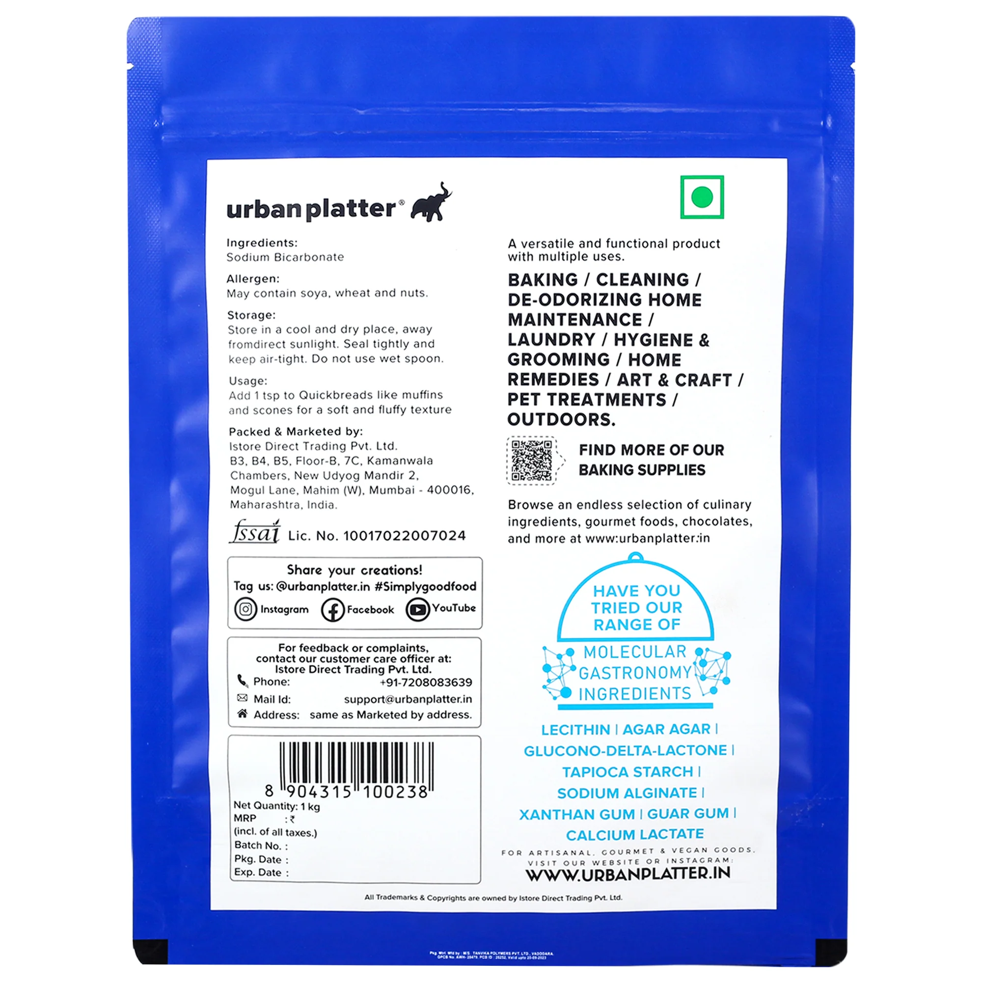 Baking Soda, 1kg (Food-Grade Sodium Bicarbonate | Baking & Cooking Essential | Multi-Use Cleaner) - Image 2