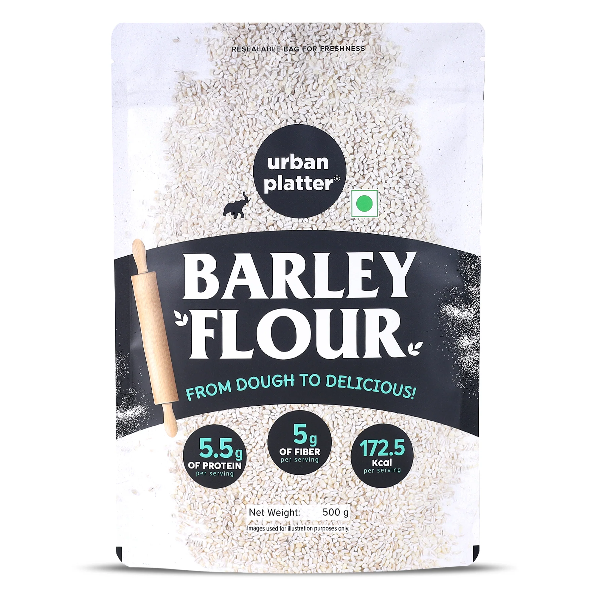 Barley Flour, 500g (Jau Aata | High in Fibre | Nutrient-Rich Pantry Staple)