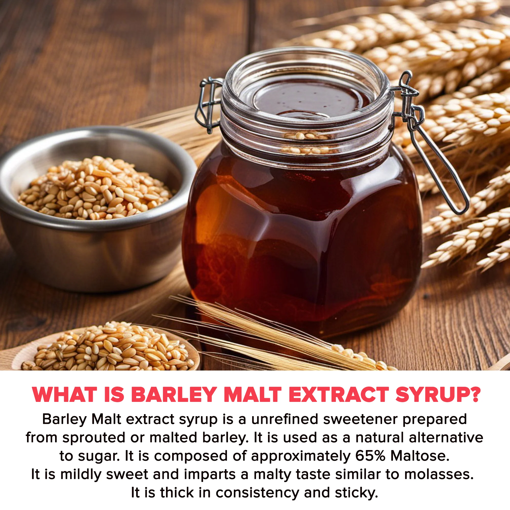 Barley Malt Extract Syrup (Sweetener), 500g - Image 5