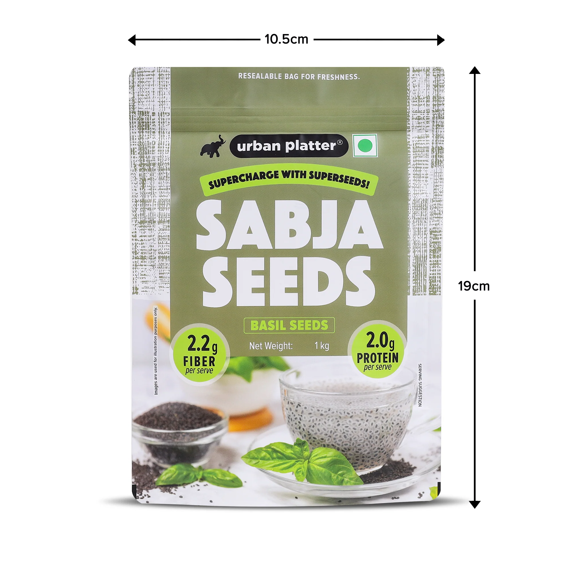 Sabja Seeds, 1kg (Natural Body Coolant, Aids in Digestion, Ayurveda Superfood, Rich in Protein & Fiber) - Image 9