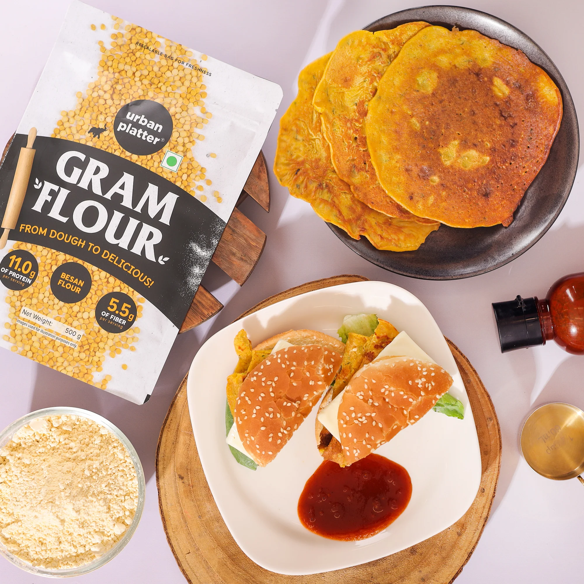 Besan, 500g (Split Bengal Gram or Gram Flour, Good Source of Fibre and Protein, Gluten- free, Pantry Essential) - Image 4