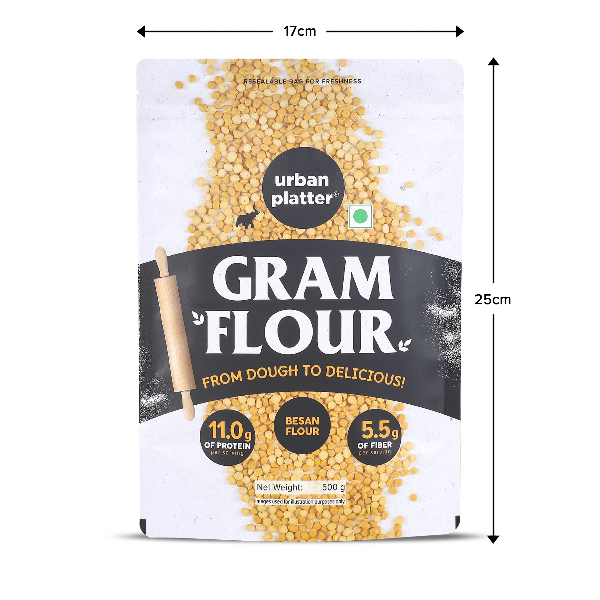 Besan, 500g (Split Bengal Gram or Gram Flour, Good Source of Fibre and Protein, Gluten- free, Pantry Essential) - Image 6