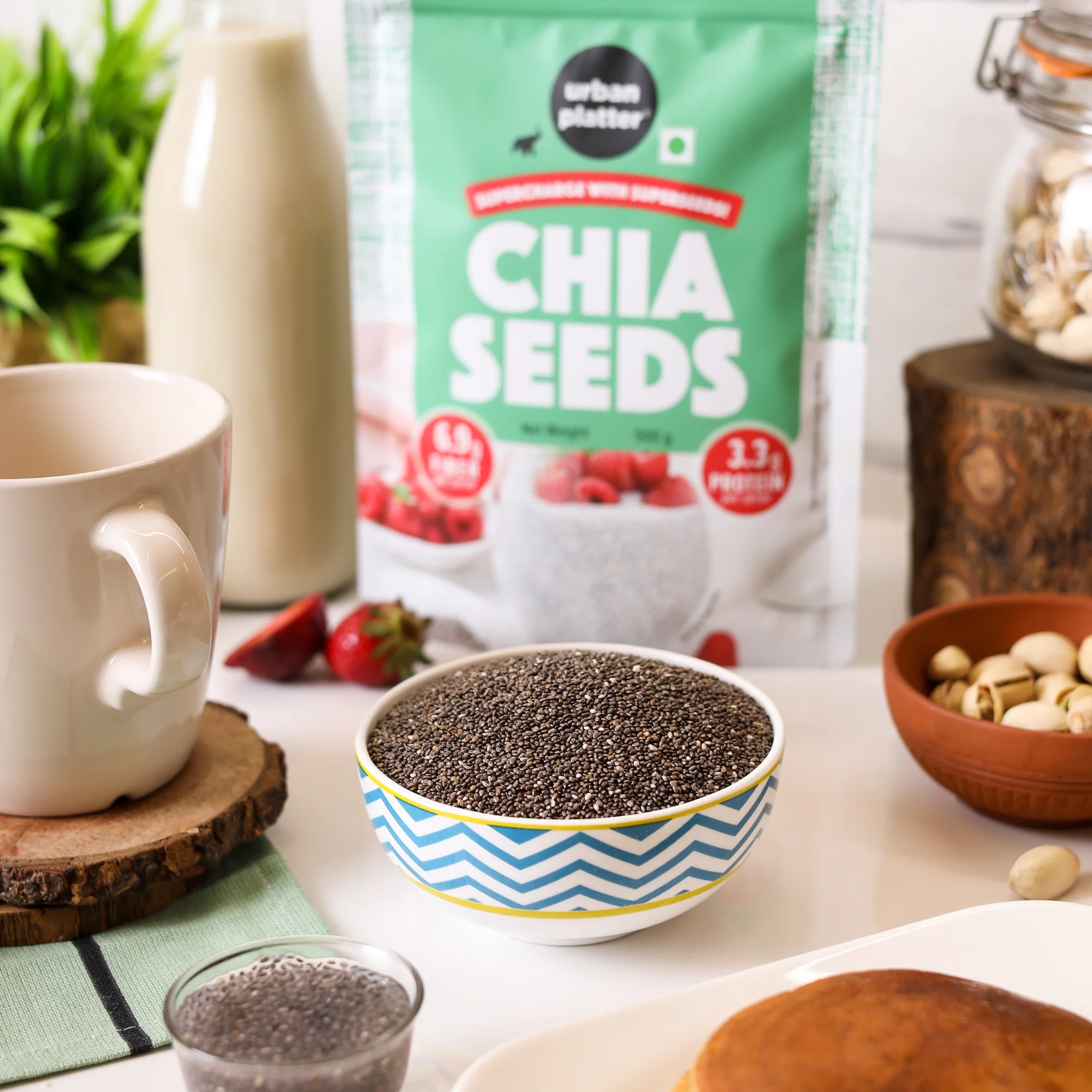 Black Chia Seeds, 1kg (Rich in Omega-3 | Fibre & Protein | Superfood) - Image 4