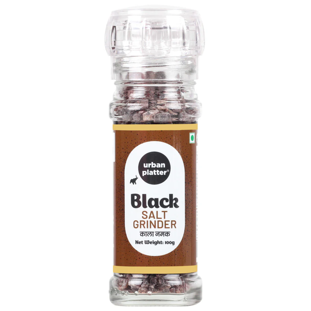 Black Rock Salt Grinder, 100g (Sendha Namak | Easy to grind | Free from Micro-plastics | Pure & Natural | Rich in Natural minerals)