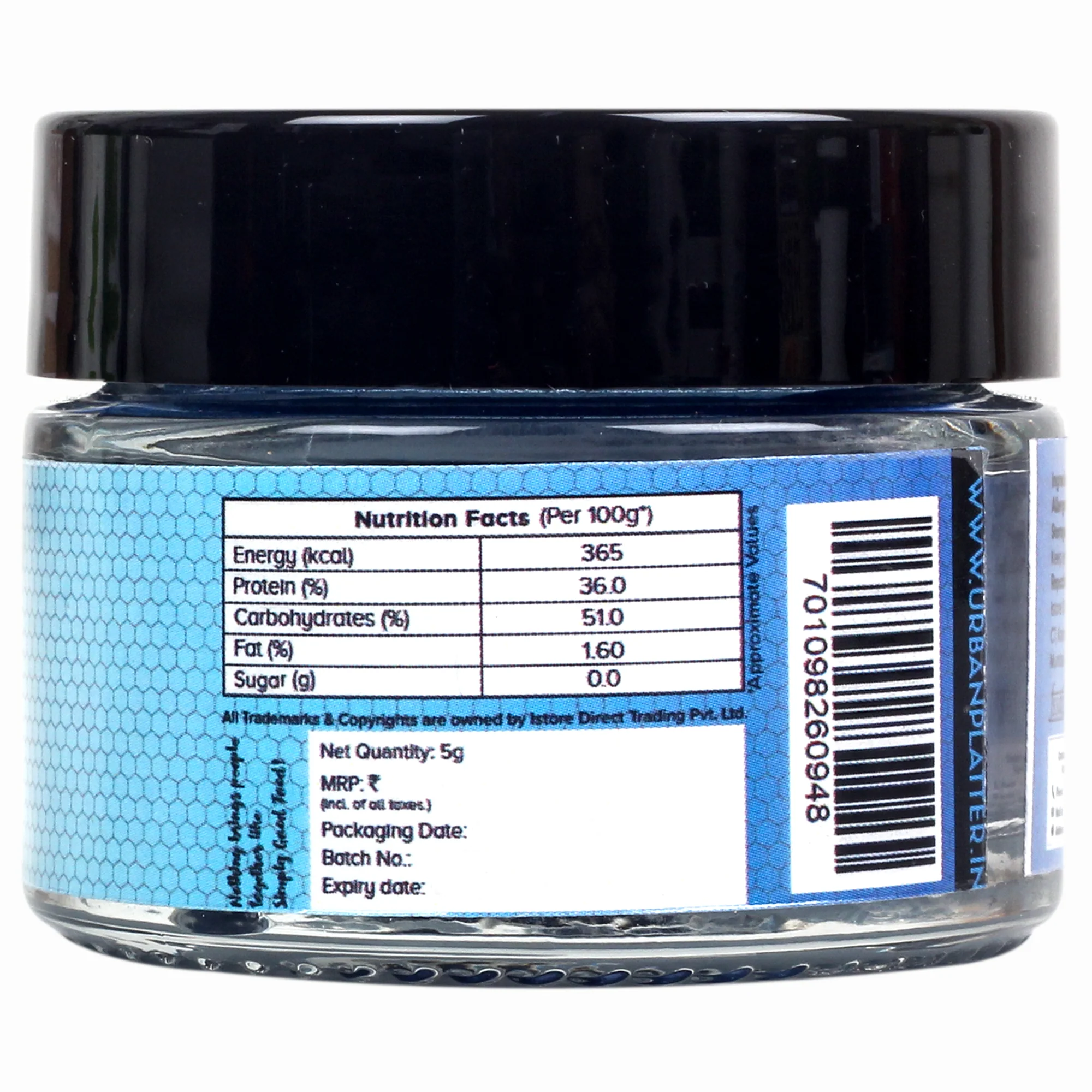 Blue Spirulina Powder, 5g [Phycocyanin Extract] - Image 3