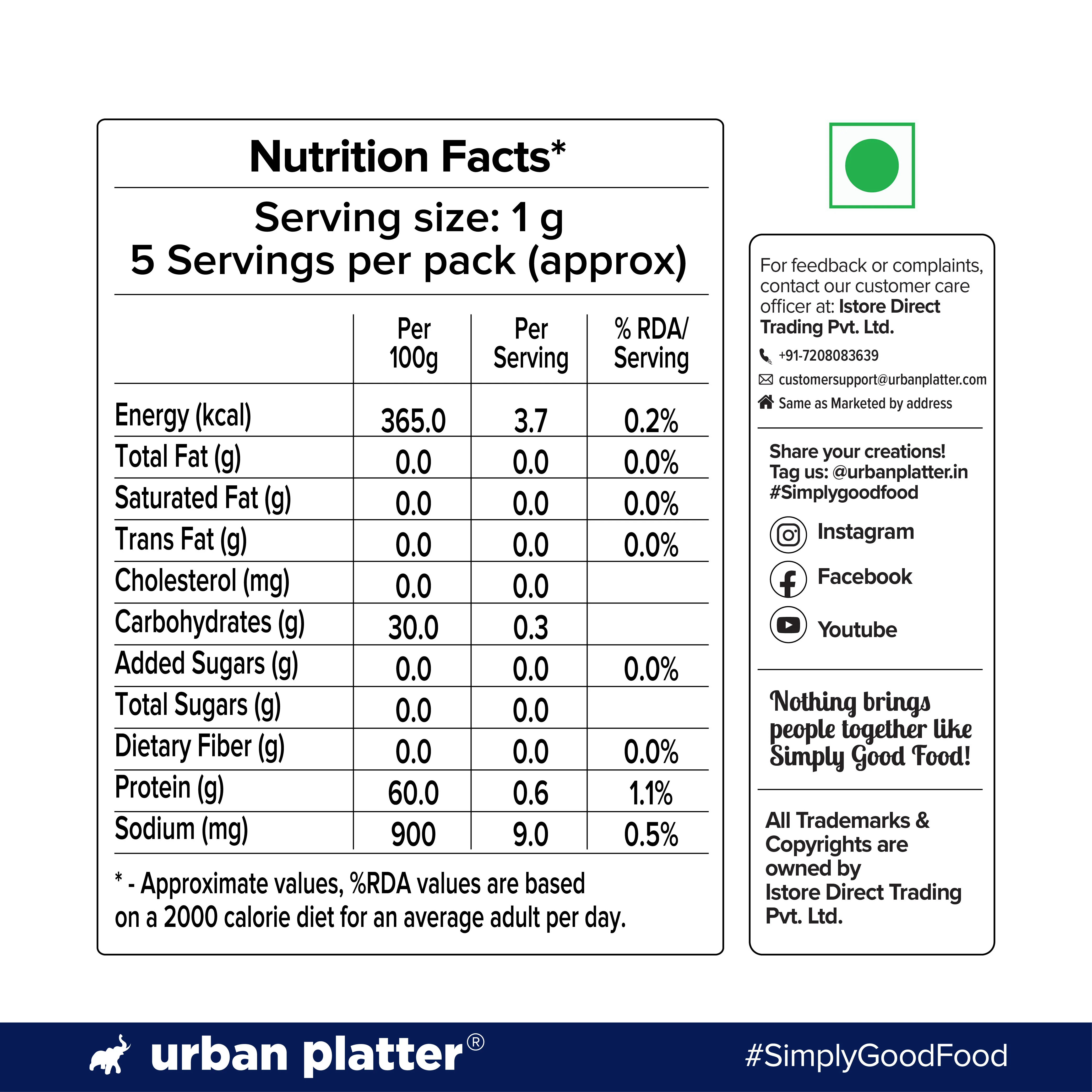Blue Spirulina Powder, 5g [Phycocyanin Extract] - Image 4