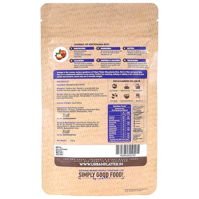 Bold and Exotic Macadamia Nuts, 250g (Grade A | Crunchy | Perfect for Snacking) - Image 2
