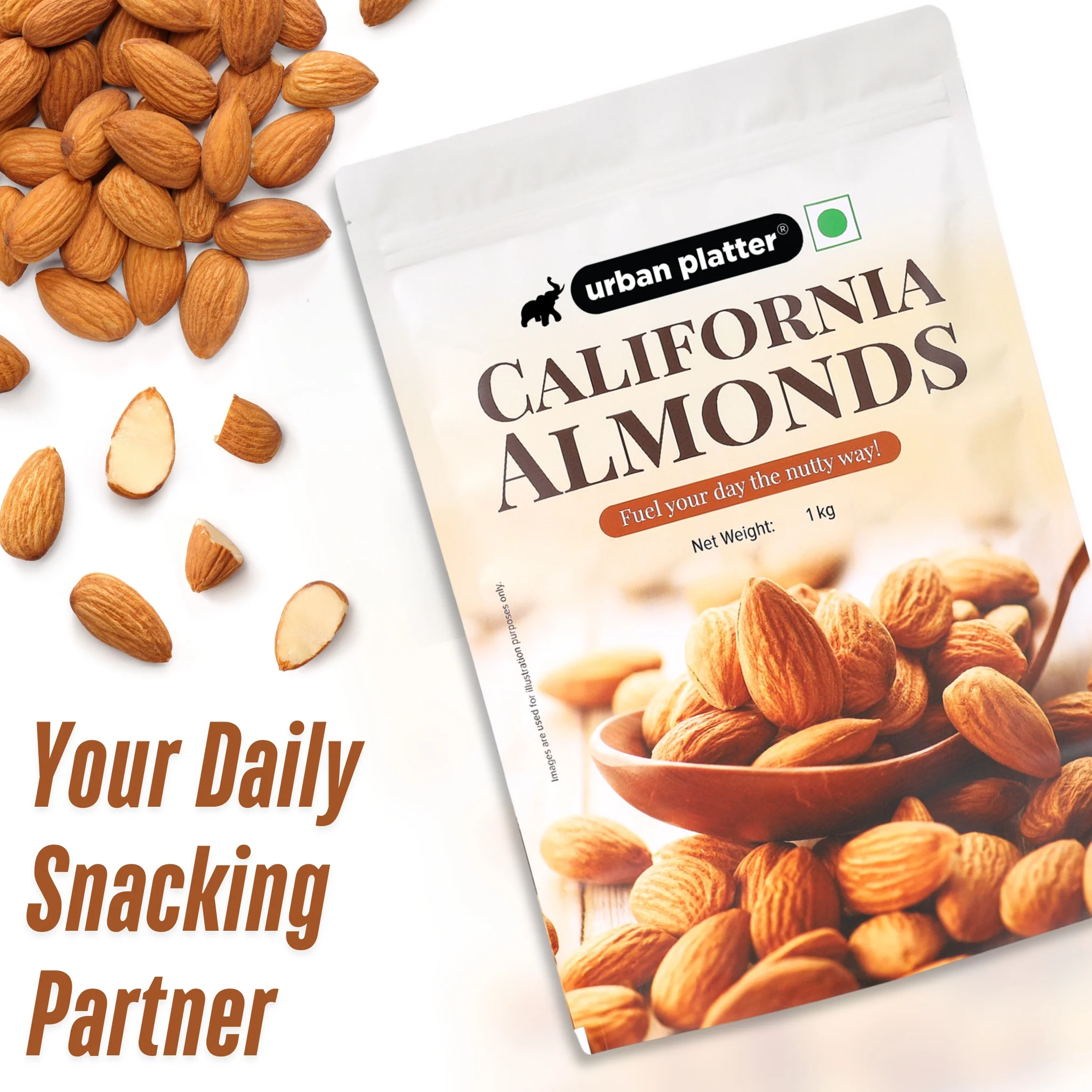 Raw California Almonds, 1kg (Rich in Fibre | Rich in Protein) - Image 4