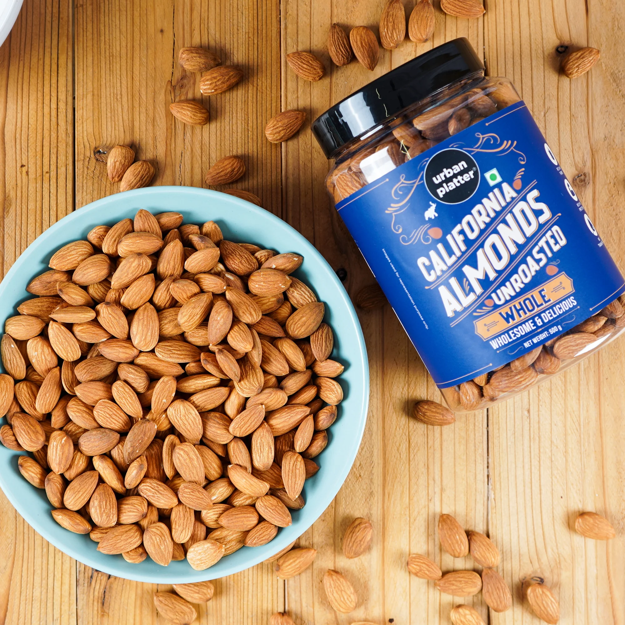 Raw California Almonds, 500g (Rich in Fibre | Rich in Protein) - Image 6