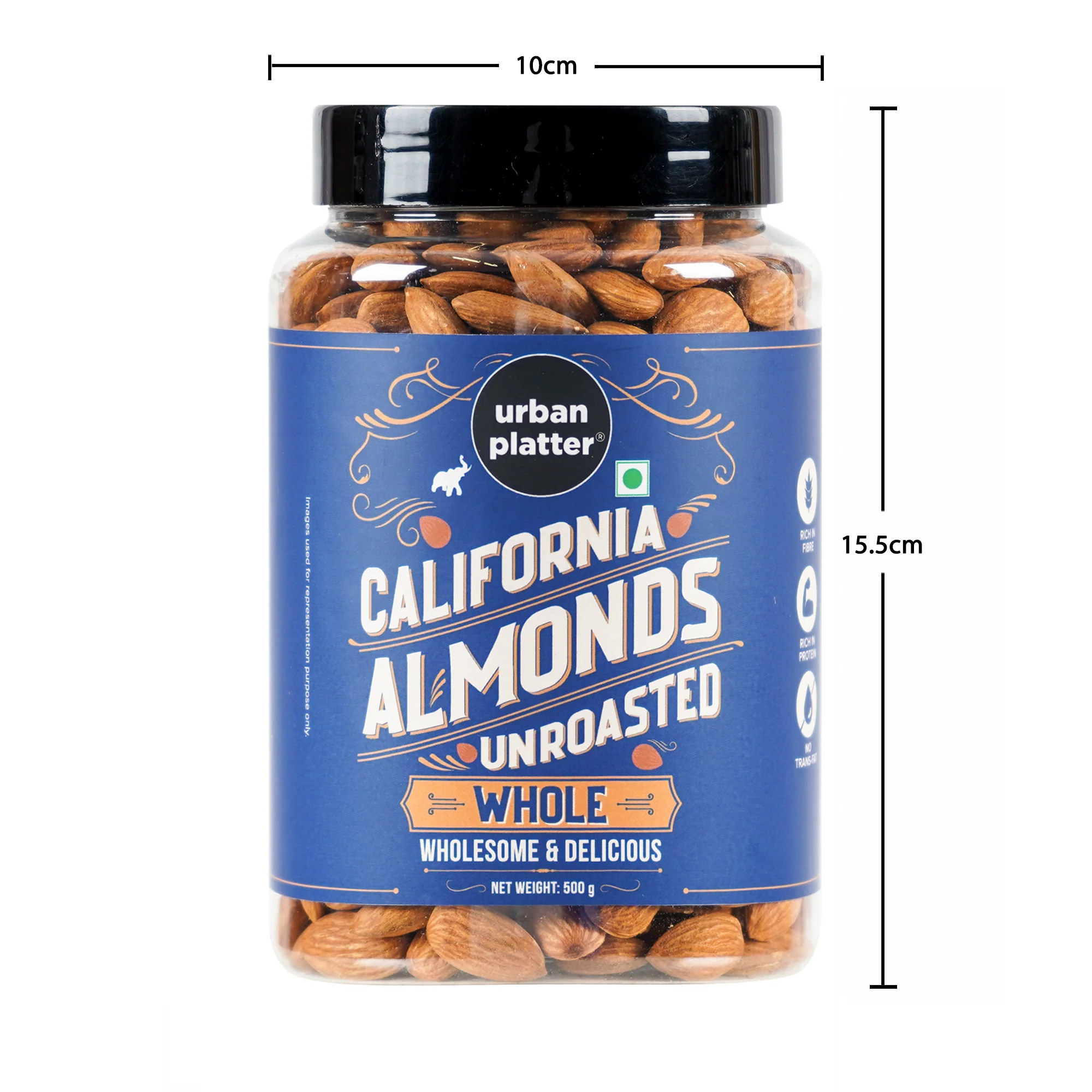 Raw California Almonds, 500g (Rich in Fibre | Rich in Protein) - Image 7