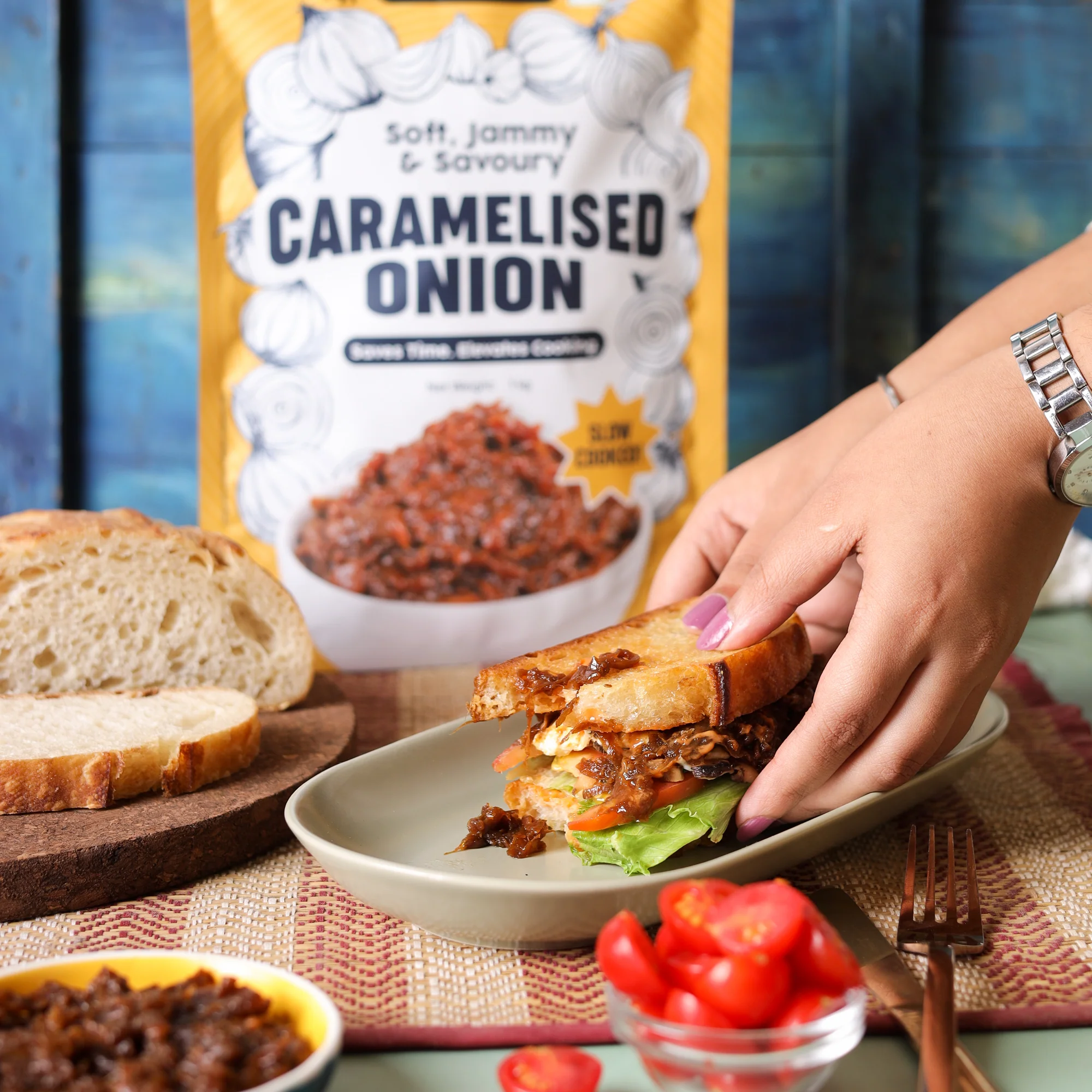 Caramelized Onion, 1kg (Sweet-Savoury Onion Base for Pasta, Sandwiches, Gravies & Gourmet Cooking, Soft, Jammy & Slow Cooked, Perfect for Meal Preps, Value Pack) - Image 4