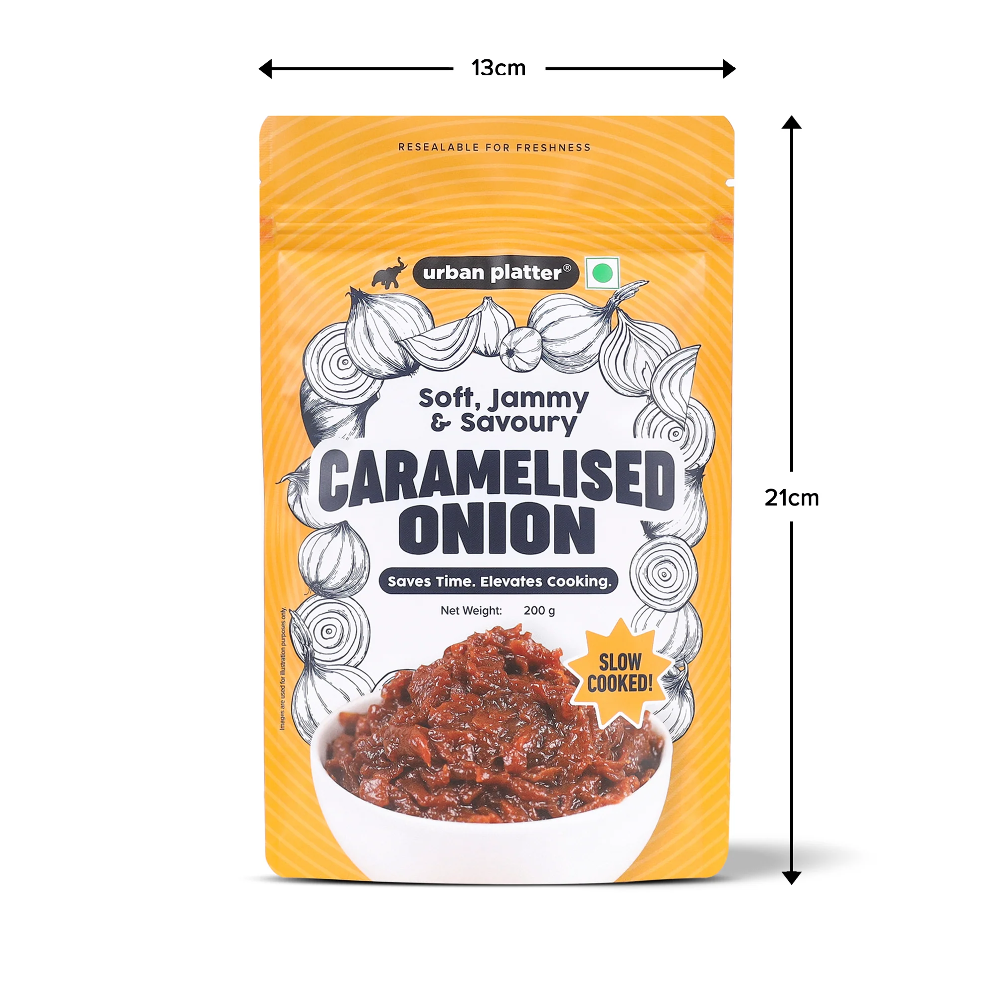 Caramelized Onion, 200g (Sweet-Savoury Onion Base for Pasta, Sandwiches, Gravies & Gourmet Cooking, Soft, Jammy & Slow Cooked. - Image 11