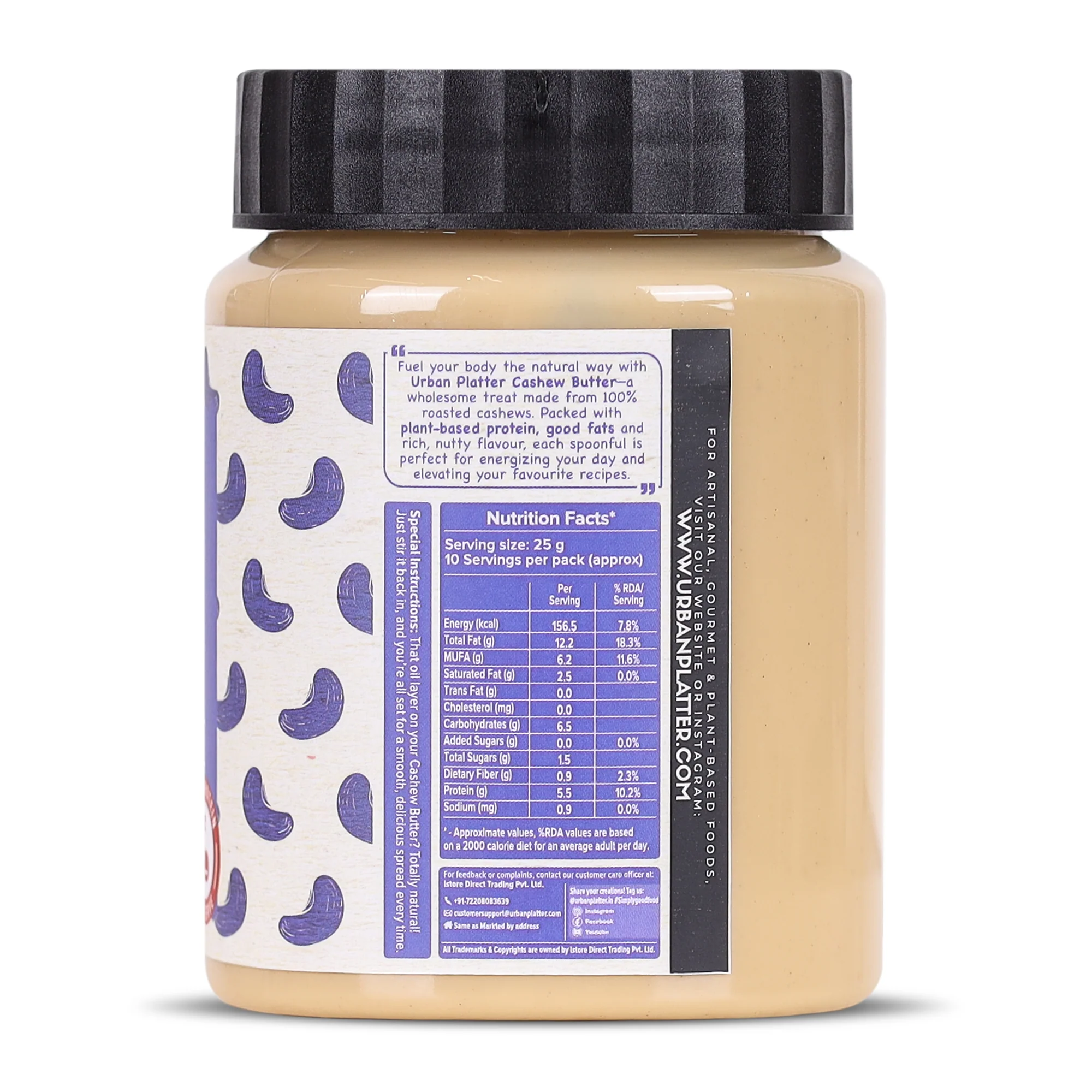 Cashew Butter, 250g (Rich & Creamy | Single Ingredient | Keto-Friendly) - Image 3