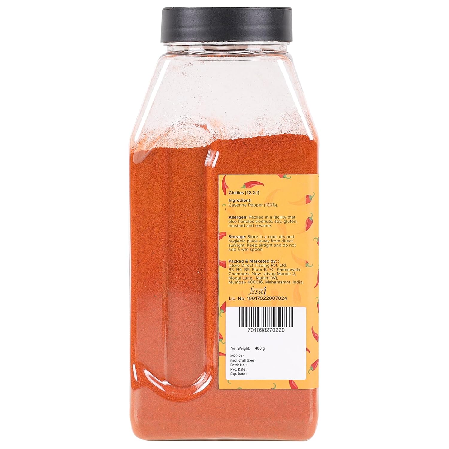 Cayenne Pepper Powder, 400g (Bold, Fiery Heat | Essential Culinary Spice | Known to Support Heart Health & Metabolism) - Image 4