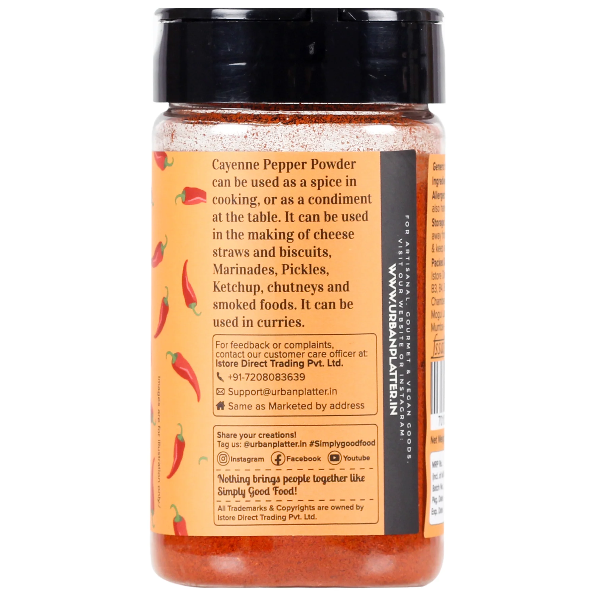 Cayenne Pepper Powder, 80g (Bold, Fiery Heat | Essential Culinary Spice | Known to Support Heart Health & Metabolism) - Image 3