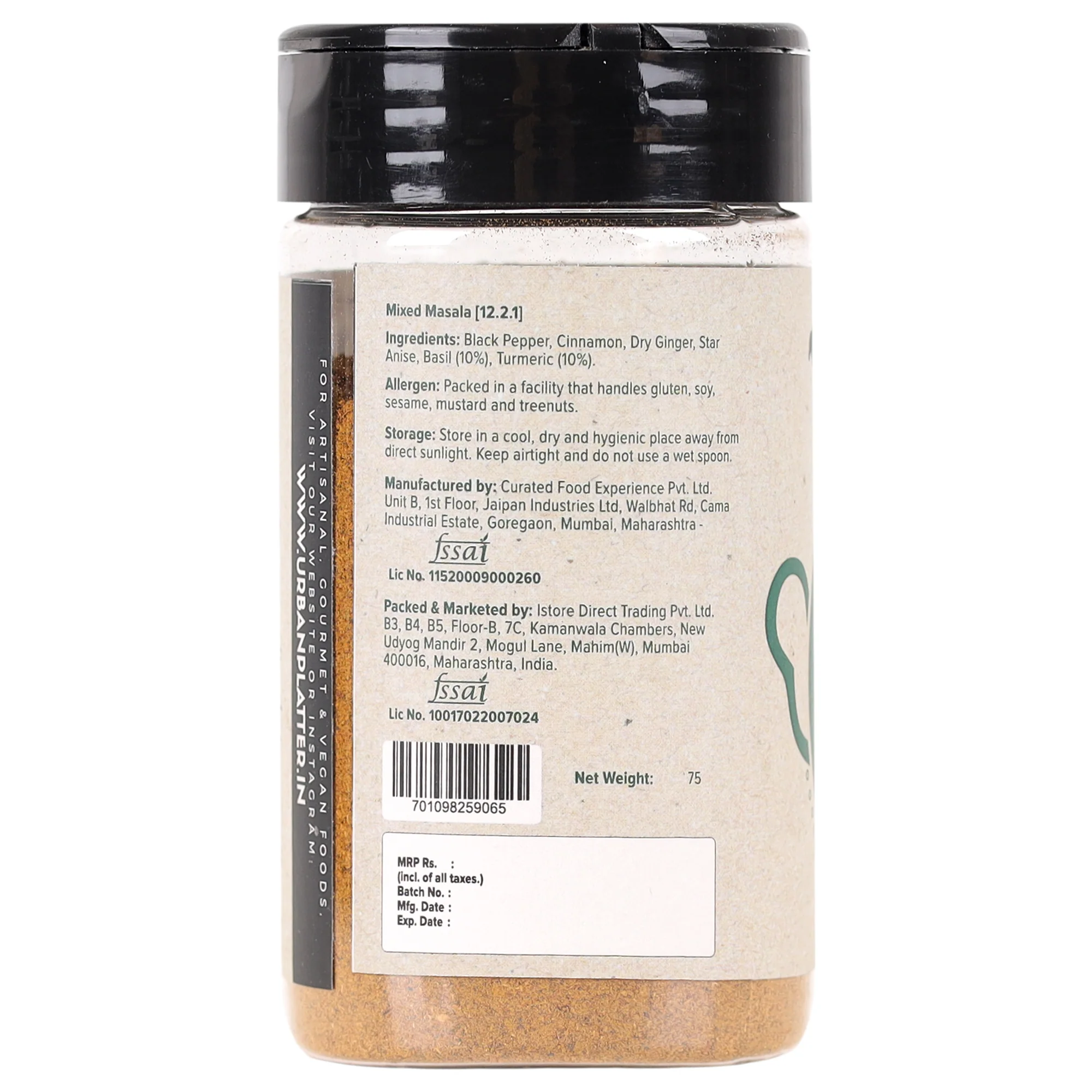 Haldi Tulsi Chai Masala, 75g (Turmeric & Basil | Artisanal Tea Spice | Hand Pounded | Strong Aroma and Flavour) - Image 3