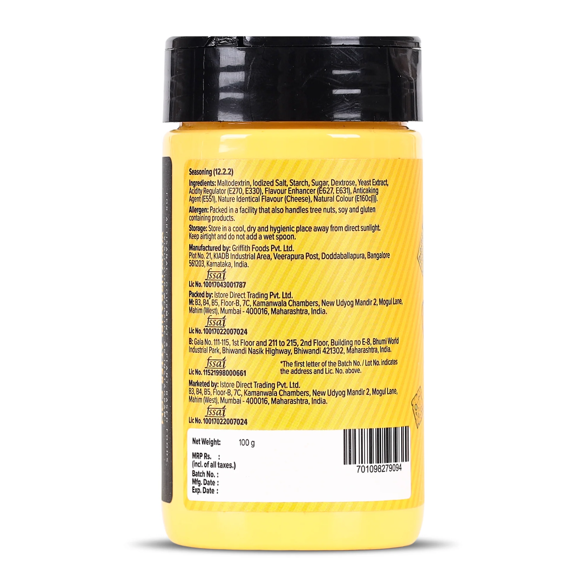 Cheddar Cheese Style Seasoning, 100g (Perfectly Plant-based | Ideal for Pop Corn, Fries, Pasta, and more) - Image 2