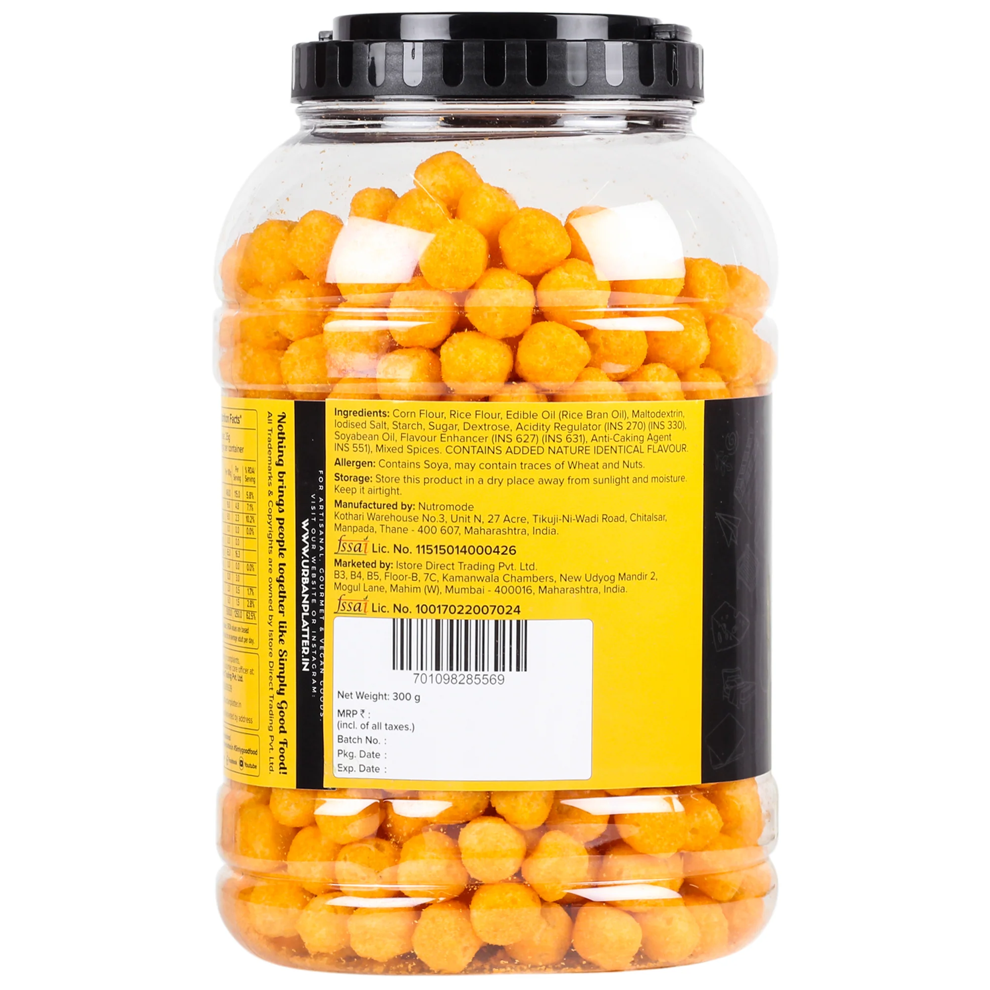 Cheese Balls, 300g (Cheddar Flavour, Plant-based Snack, Party Pack) - Image 2