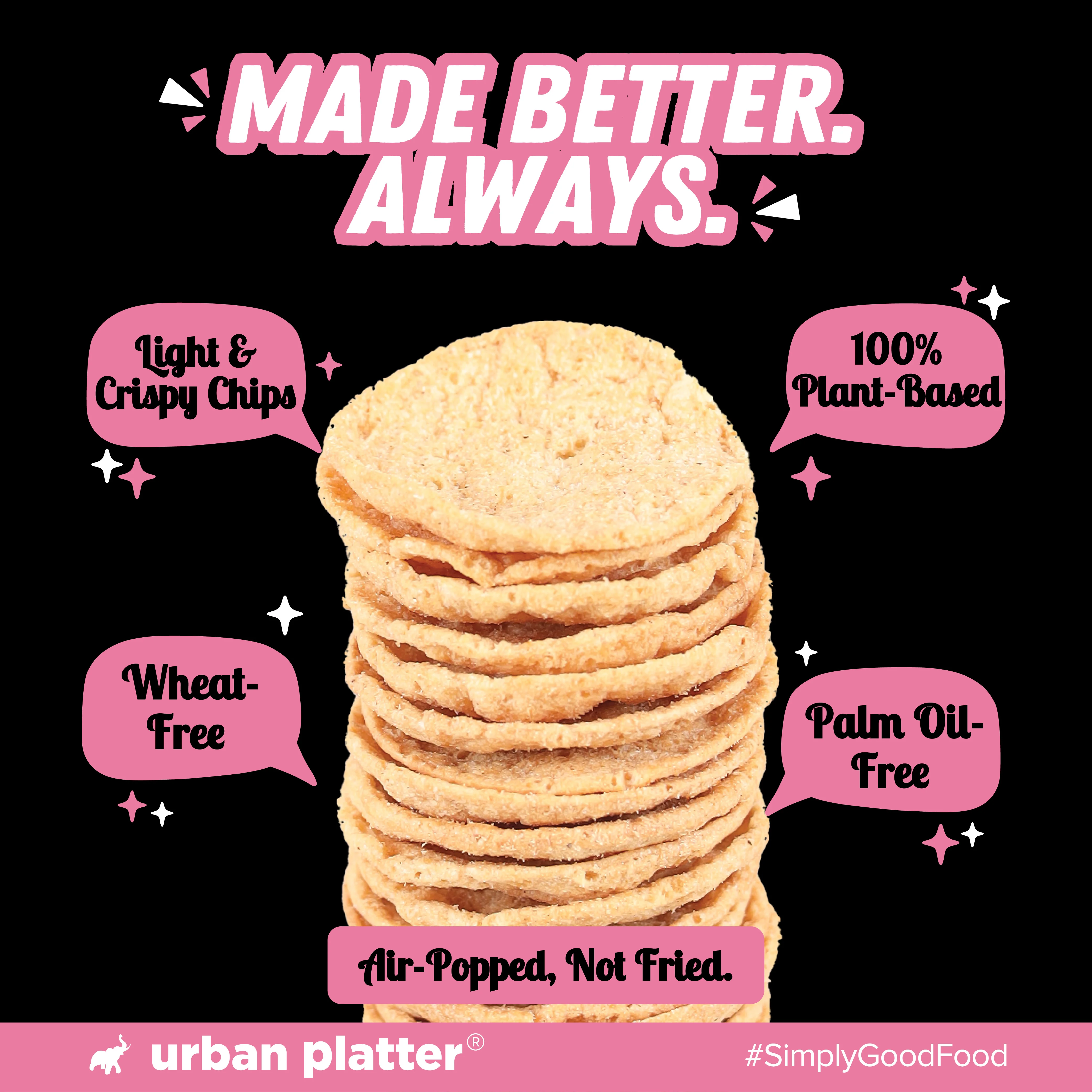 Chickpea Scoopers - Himalayan Pink Salt, 50g (Popped Chips | Lightly Salted | Air Popped, Not Fried) - Image 6