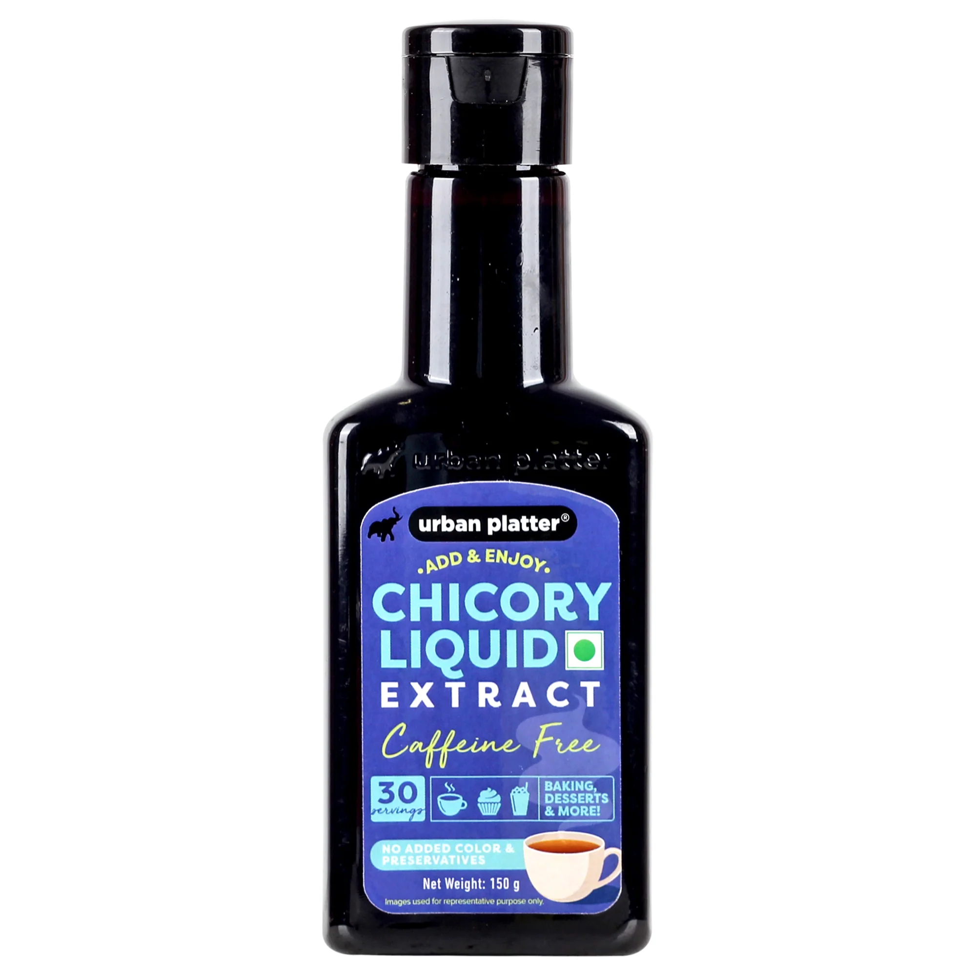 Chicory Liquid Extract, 150g (Ready to Use | Instant Caffeine free Chicory Extract | Coffee Alternative | Add to Coffee | Quick Dissolve| Chicory Root extract liquid for reducing Caffeine intake)