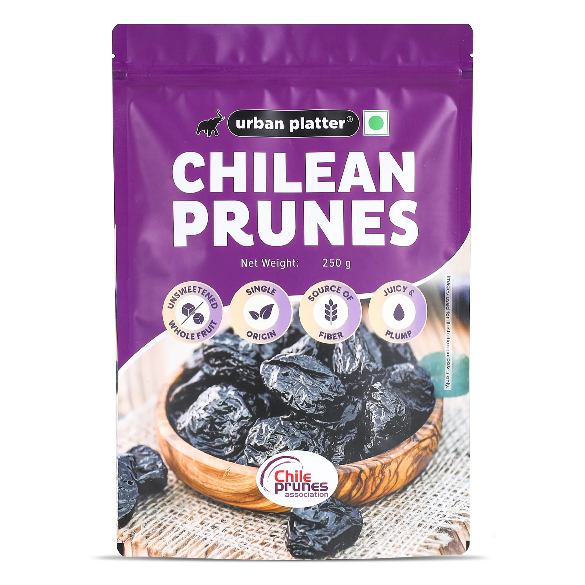 Chilean Prunes, 250g (Whole Dried Pitted Prunes | Dried Plums | Unsweetened)
