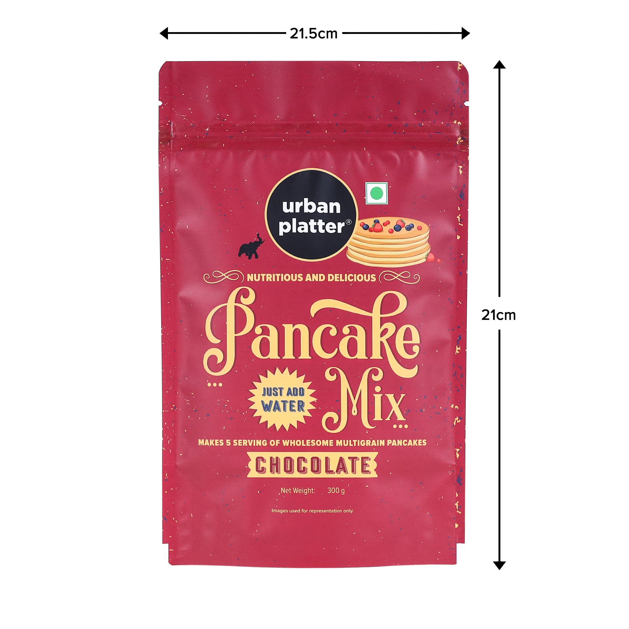 Chocolate Pancake Mix, 300g (Refined Flour free | Instant Mix | Breakfast Essential) - Image 7