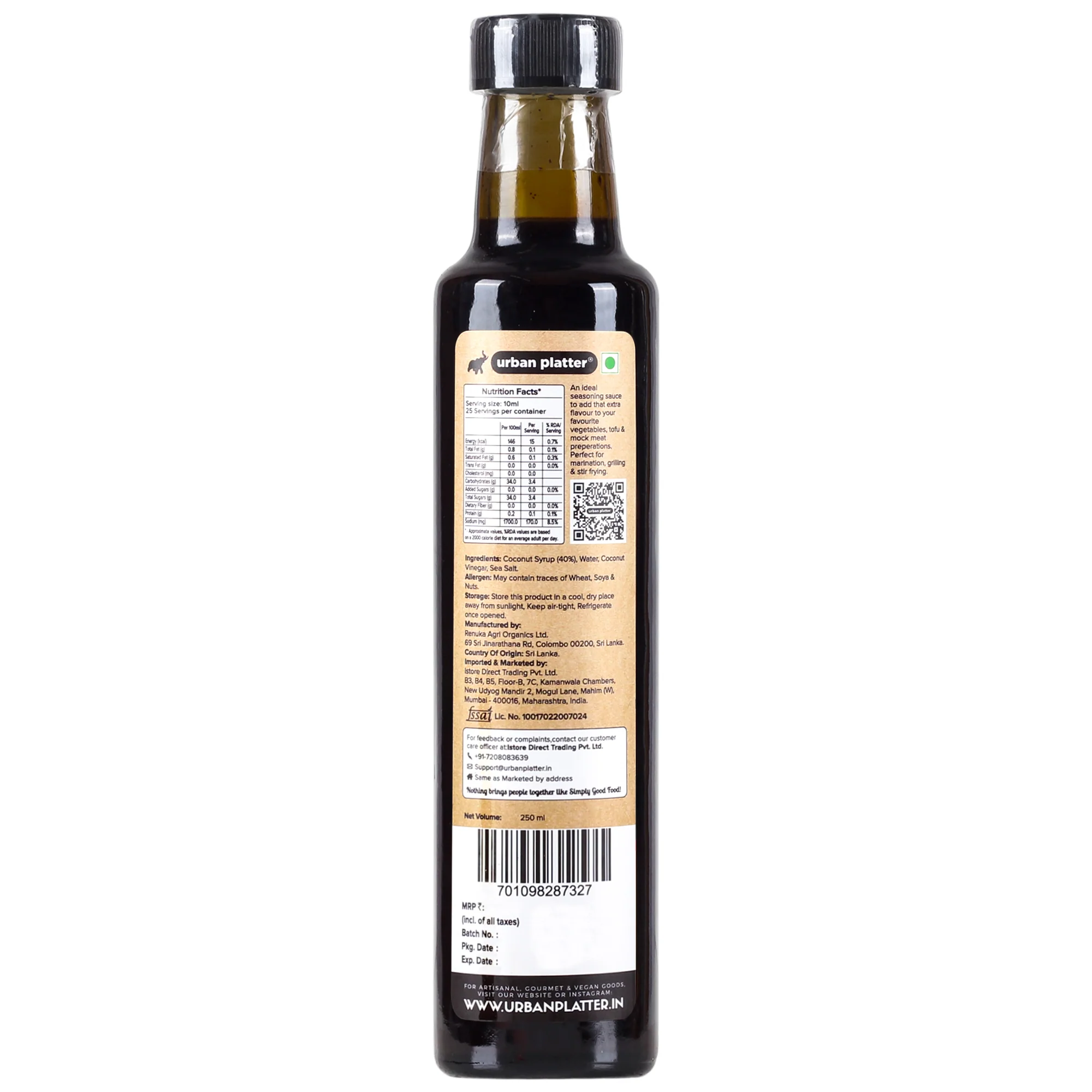 Coconut Aminos, 250ml (Umami Seasoning Sauce, Soy-free, Gluten-free, Perfect for Dipping Asian Appetizers, Dressings) - Image 2