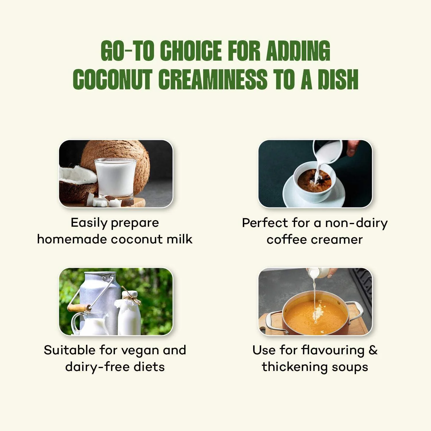 Coconut Milk Powder, 400g (Plant-Based, Preservative-Free, Easy to use, Product of Sri Lanka, Dairy-Free, Source of Protein, Add to smoothies, curries, baked goods) - Image 6