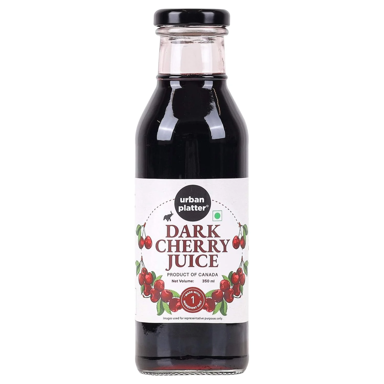 Pure Canadian Dark Cherry Juice, 350ml (Unsweetened | Supports Sleep, Recovery, Joint Health | Antioxidant Powerhouse | Preservative-Free)