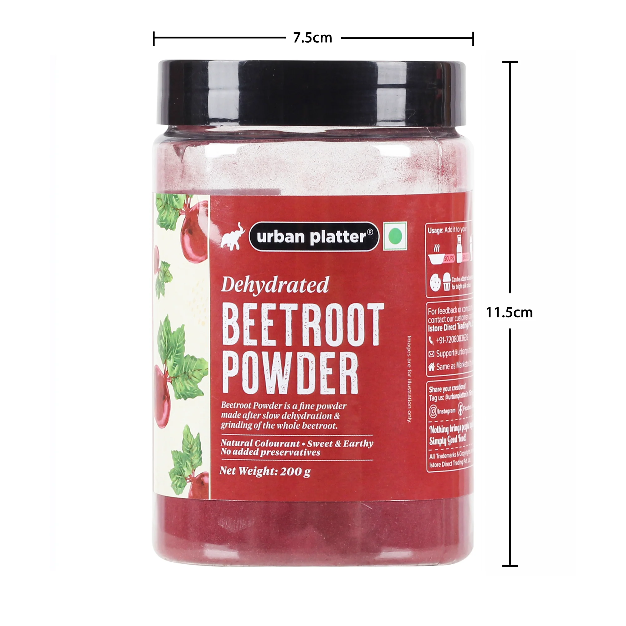 Dehydrated Beetroot Powder, 200g |Sweet and Earthy | Natural Food Colorant | Additive Free - Image 7