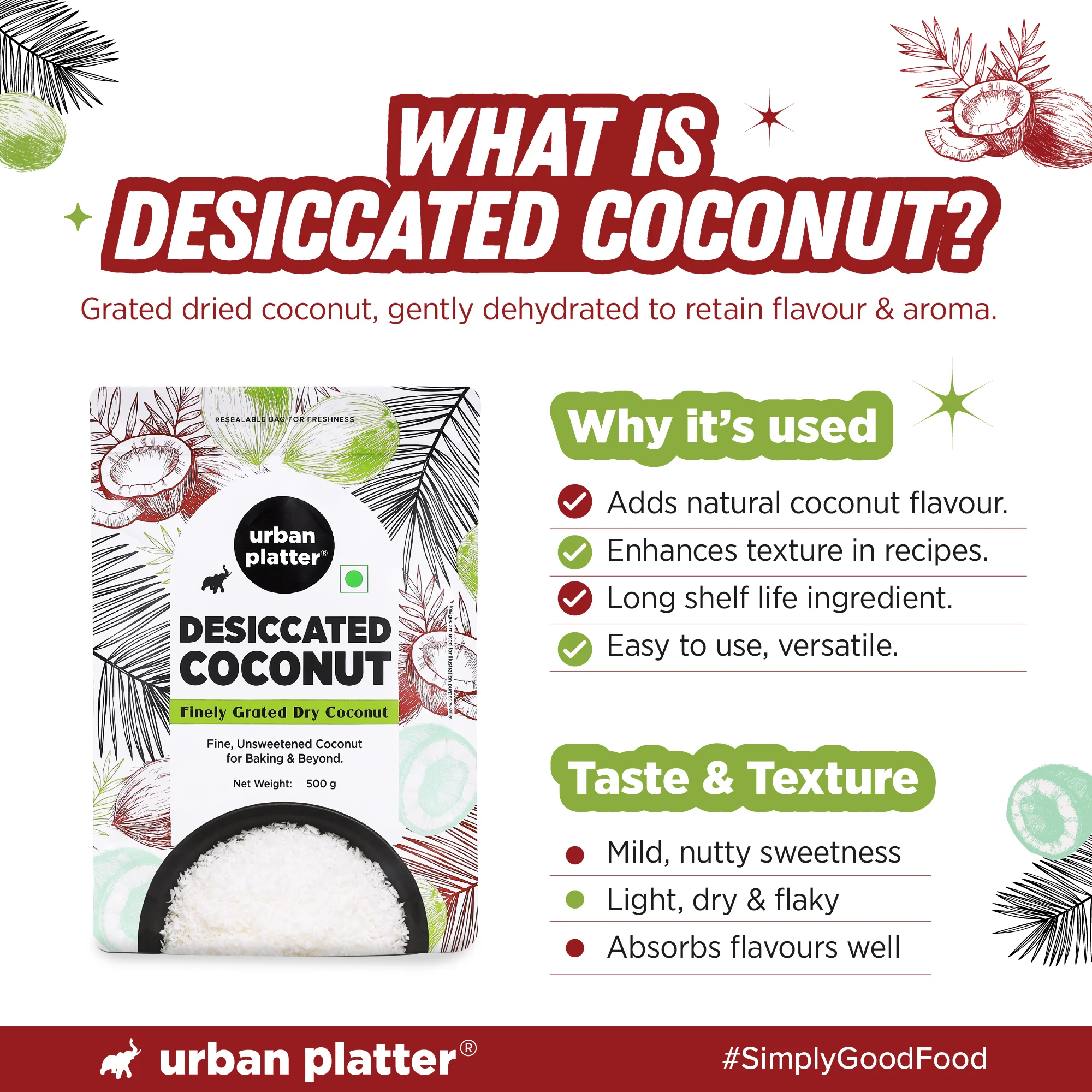 Desiccated Coconut, 500g (Unsweetened and Finely Grated, Ideal for Baking & Confectionery) - Image 4