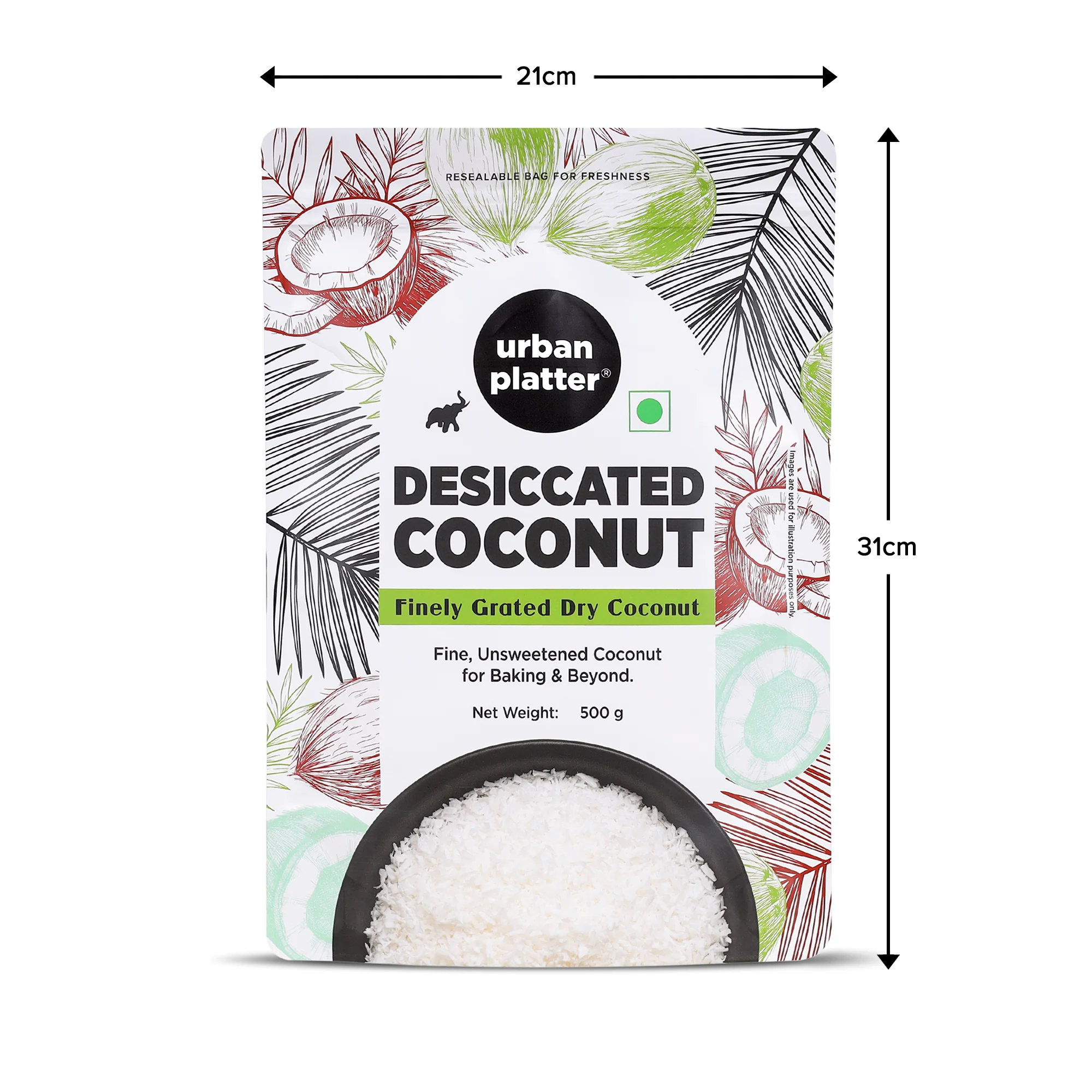 Desiccated Coconut, 500g (Unsweetened and Finely Grated, Ideal for Baking & Confectionery) - Image 8