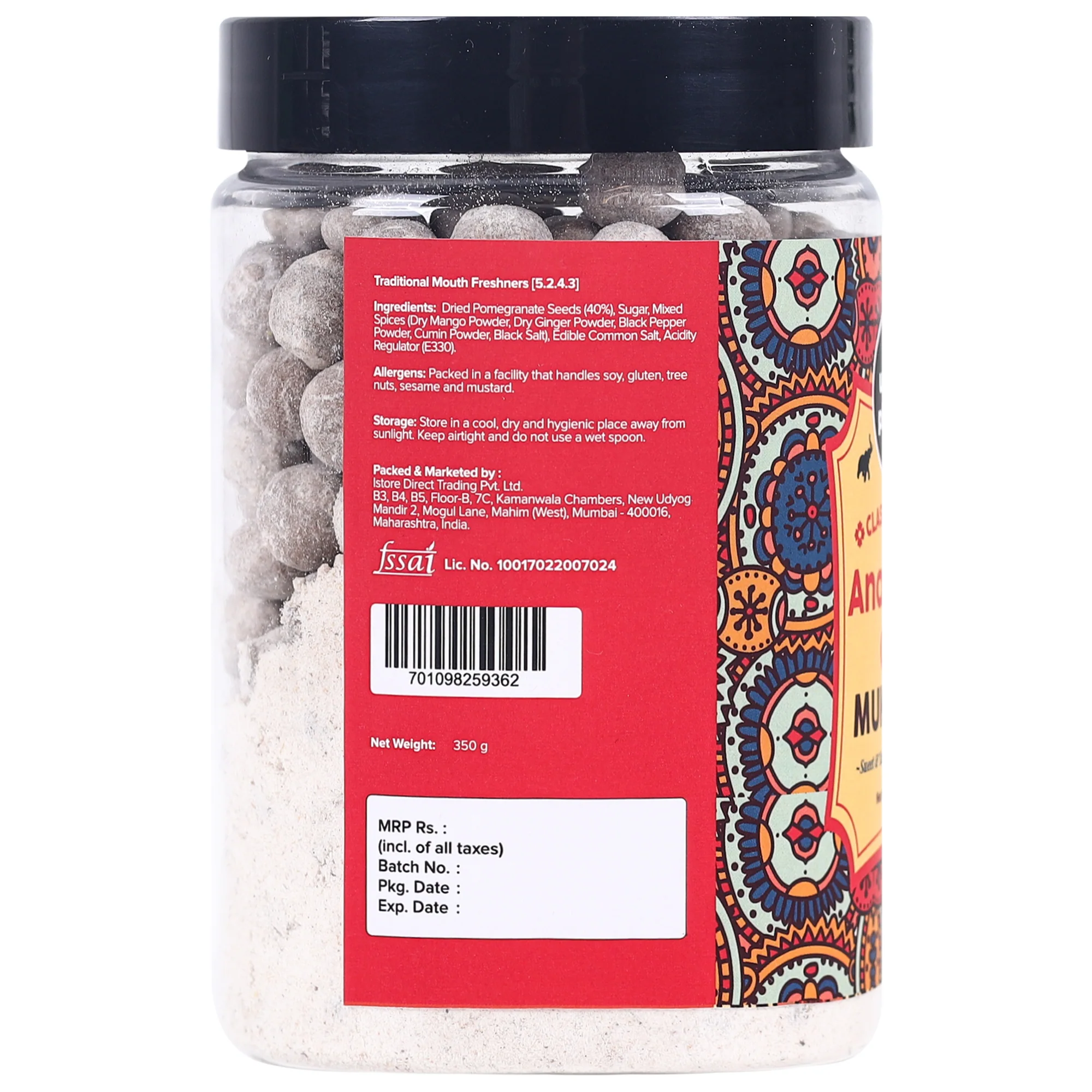Digestive Anardana Goli Mukhwas, 350g [Mouth Freshener, Digestive, After-Meal Snack] - Image 2