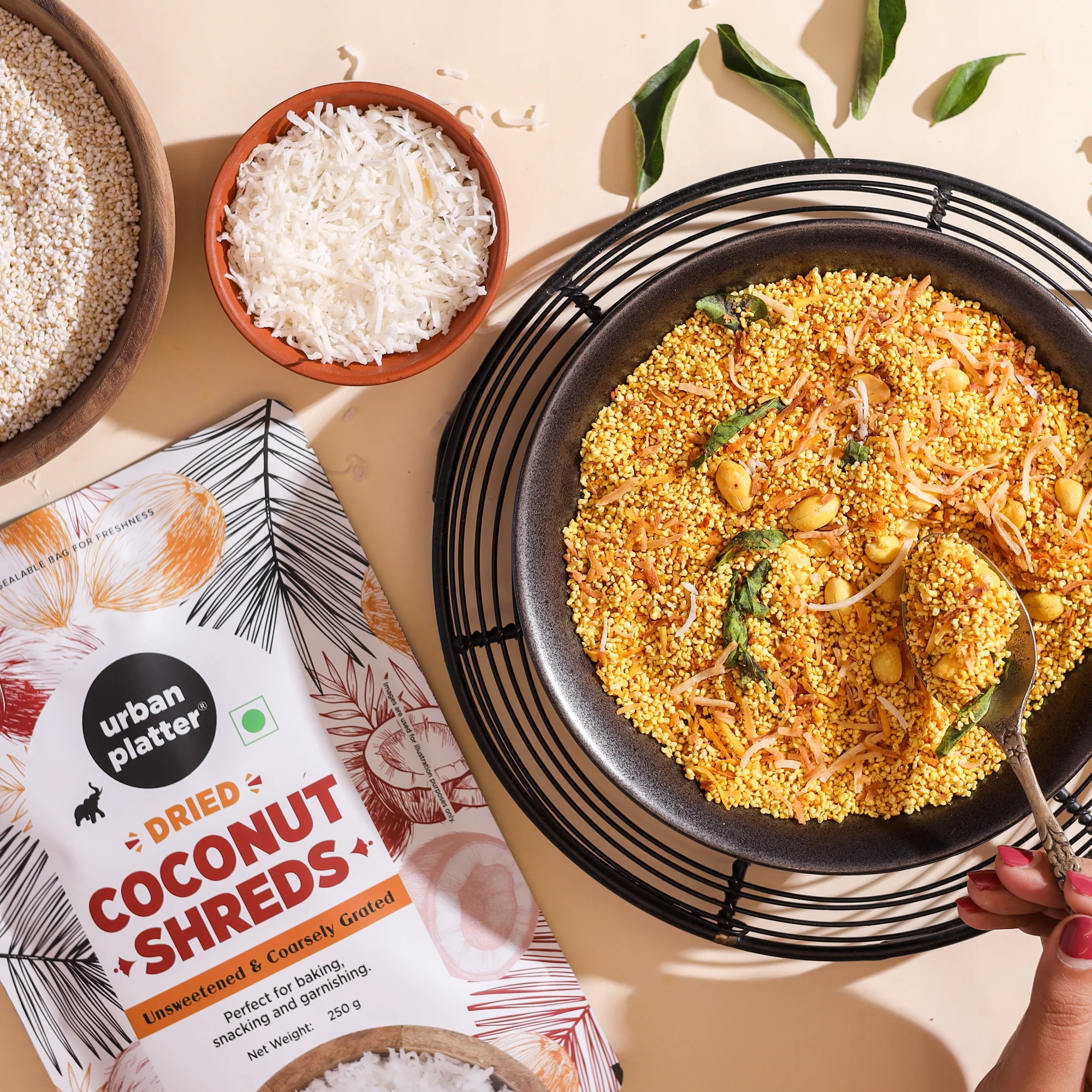 Dried Coconut Shreds 500g (Unsweetened Coarsely Grated, Ideal for Baking, Garnishing & Indian Sweets) - Image 6