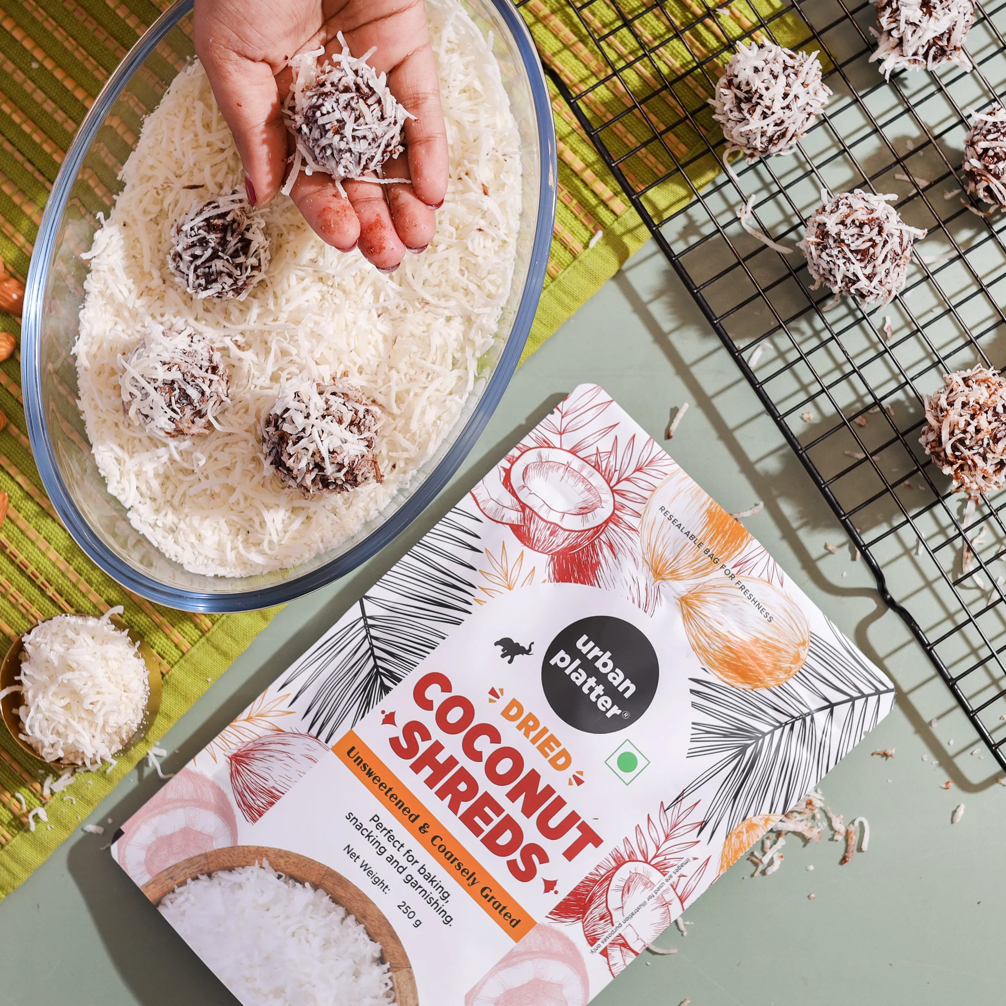 Dried Coconut Shreds 250g (Unsweetened Coarsely Grated, Ideal for Baking, Garnishing & Indian Sweets) - Image 4