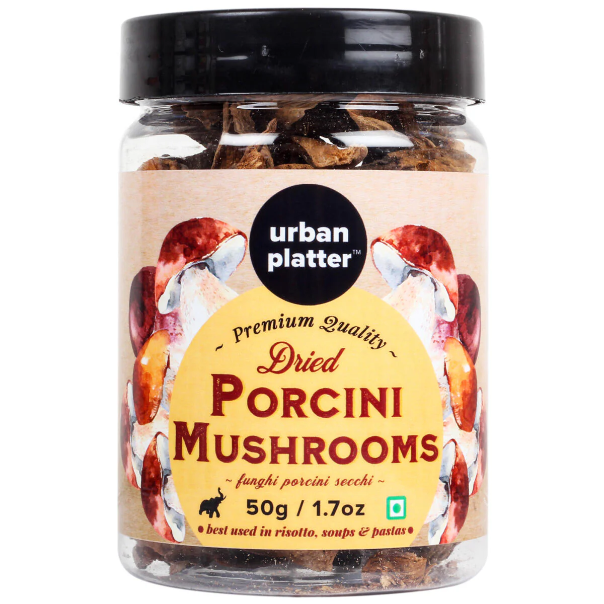 Dried Italian Porcini Mushrooms, 50g [All Natural, Sun-Dried, Funghi Porcini Secchi]