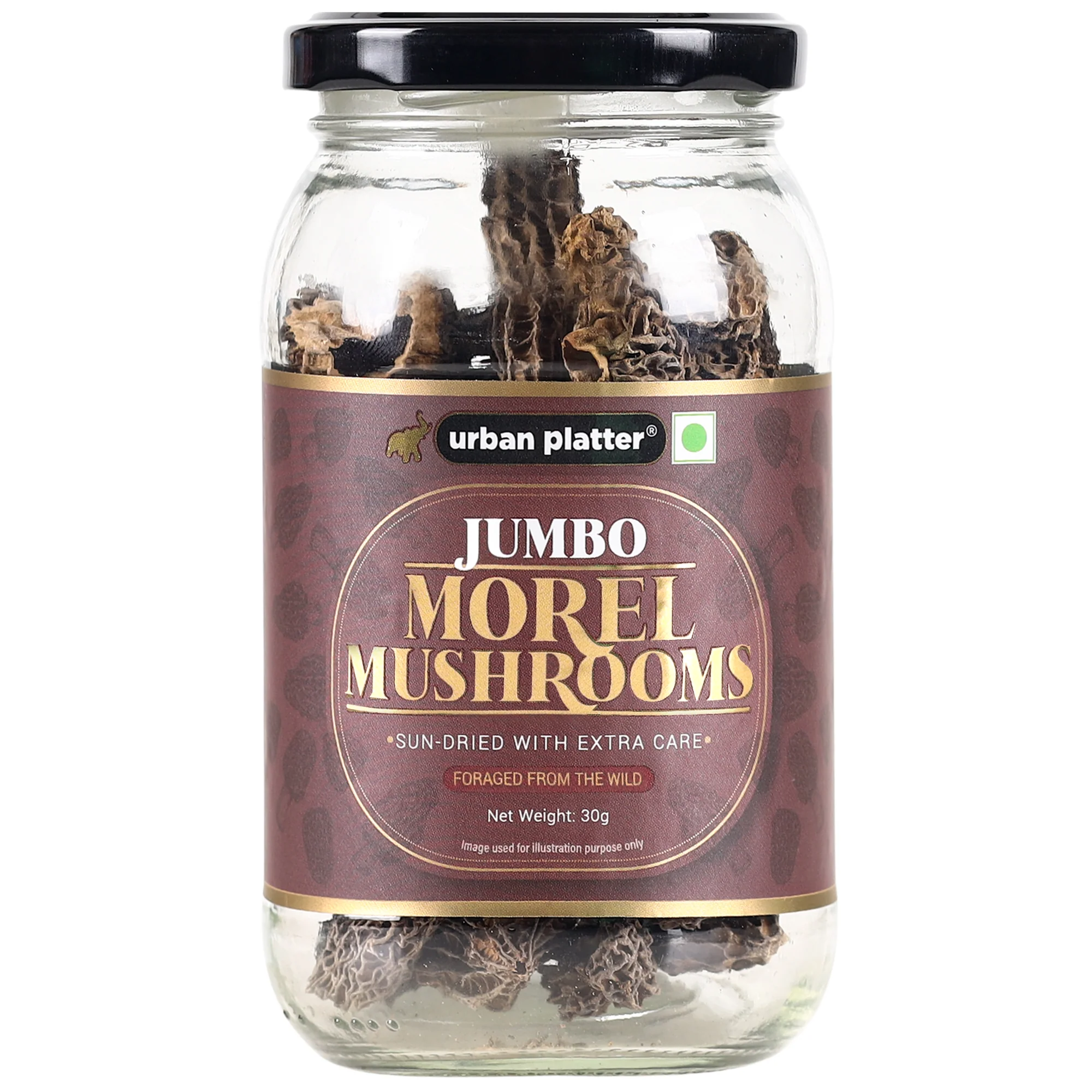 Dried Large Himalayan Morel Mushrooms without Tail (Gucci Mushroom), 30g