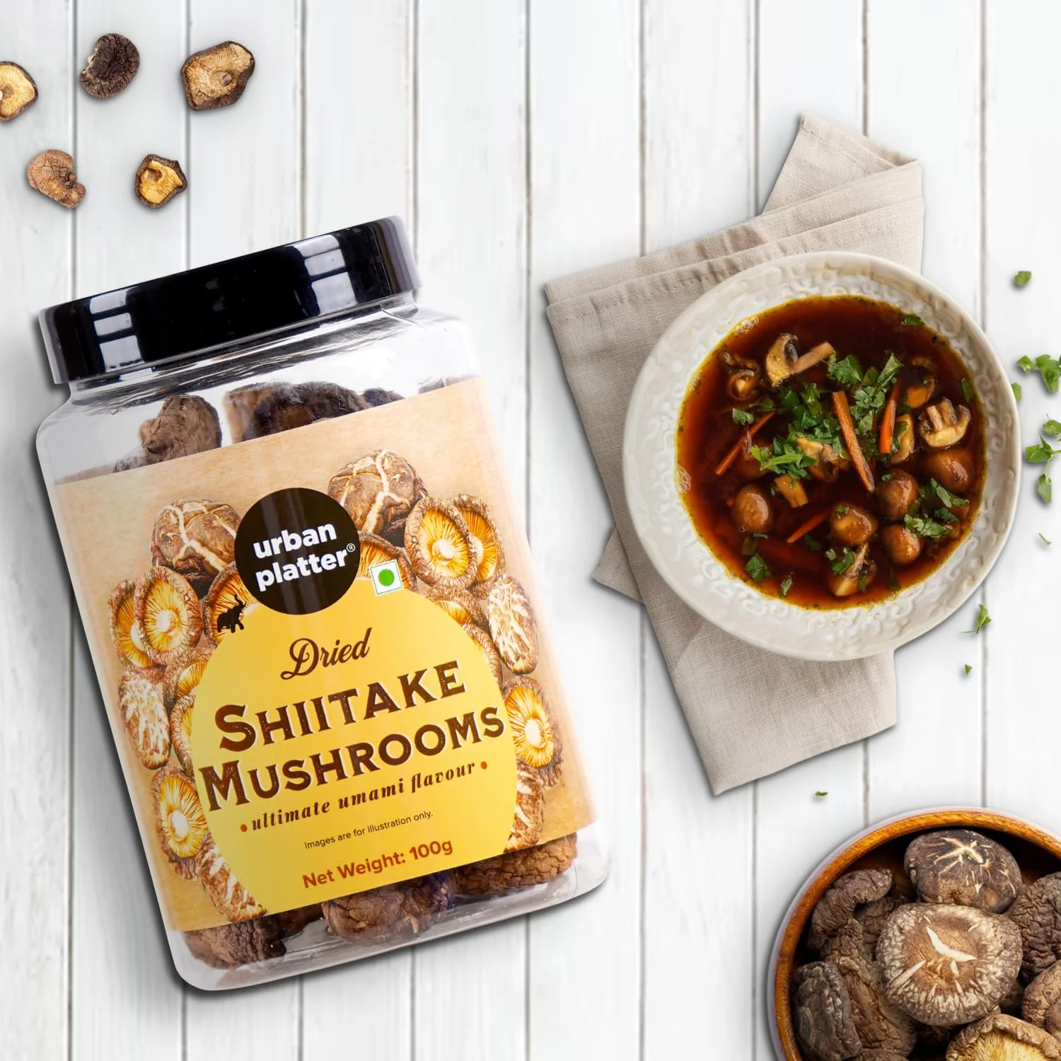 Dried Shiitake Mushrooms, 100g (Umami-Rich | Perfect for Asian Soups, Stir-Fries & Sushi | Rehydrates Quickly) - Image 6