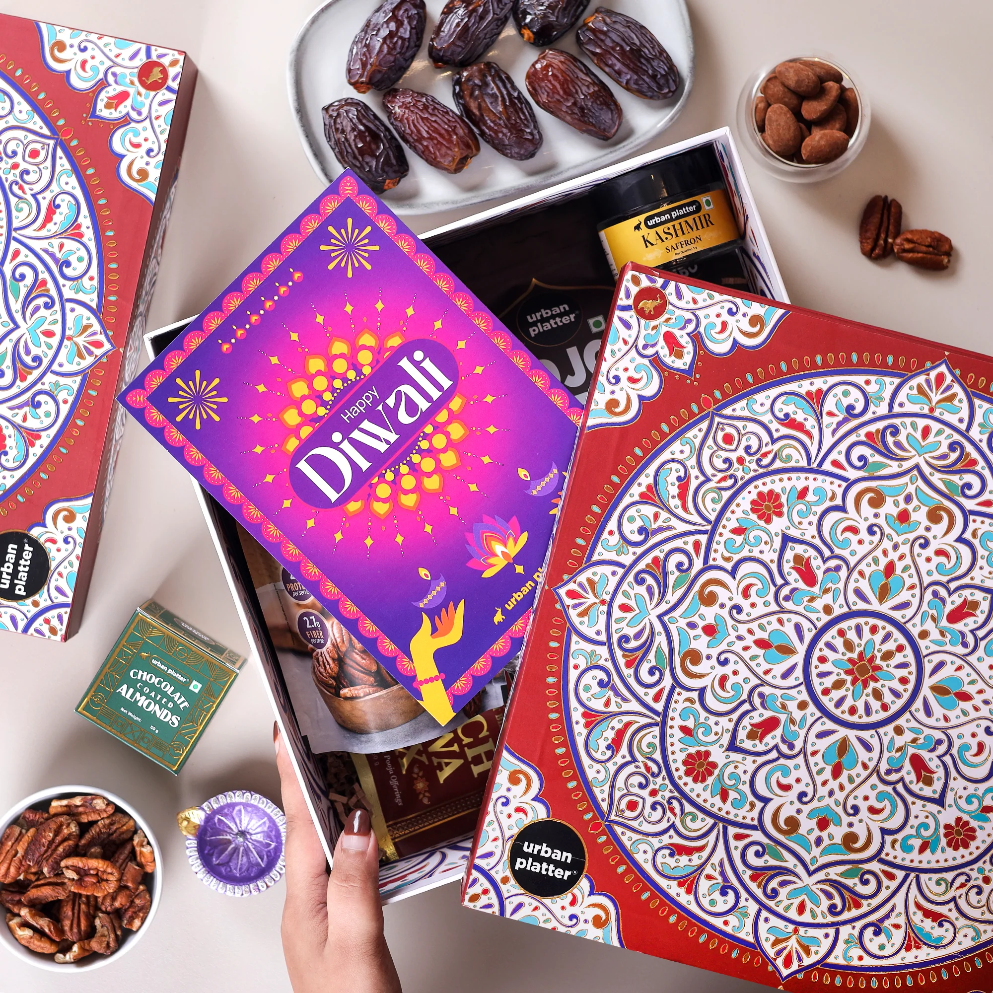 Eternal Harmony Hamper (Artisanal Chocolates and Gourmet Delicacies | Traditional Symmetrical Keepsake | Perfect for Luxury Gifting) - Image 6