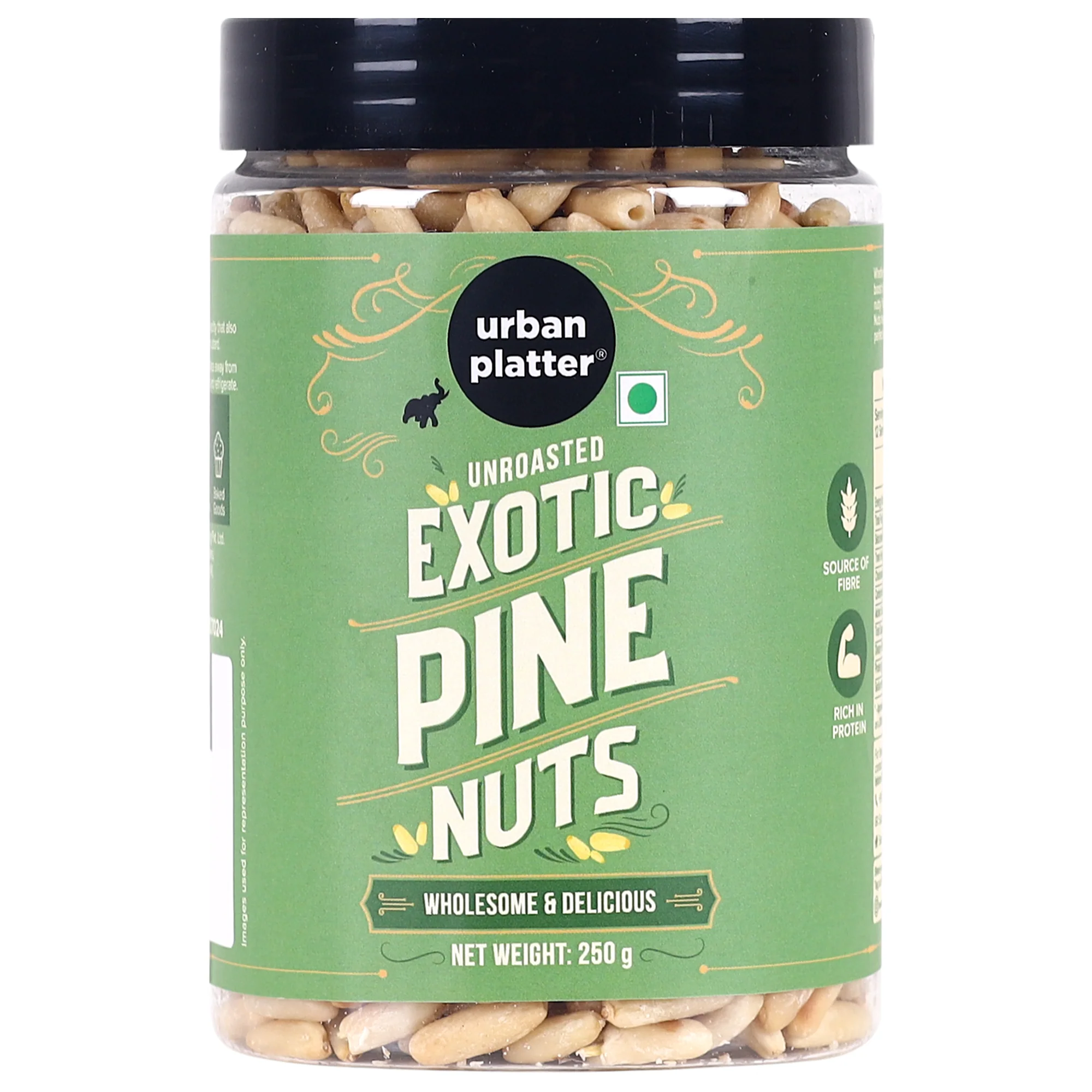 Exotic Pine Nuts, 250g (Chilgoza Giri | Rich in Protein | Elevates Pesto, Hummus, Salads)