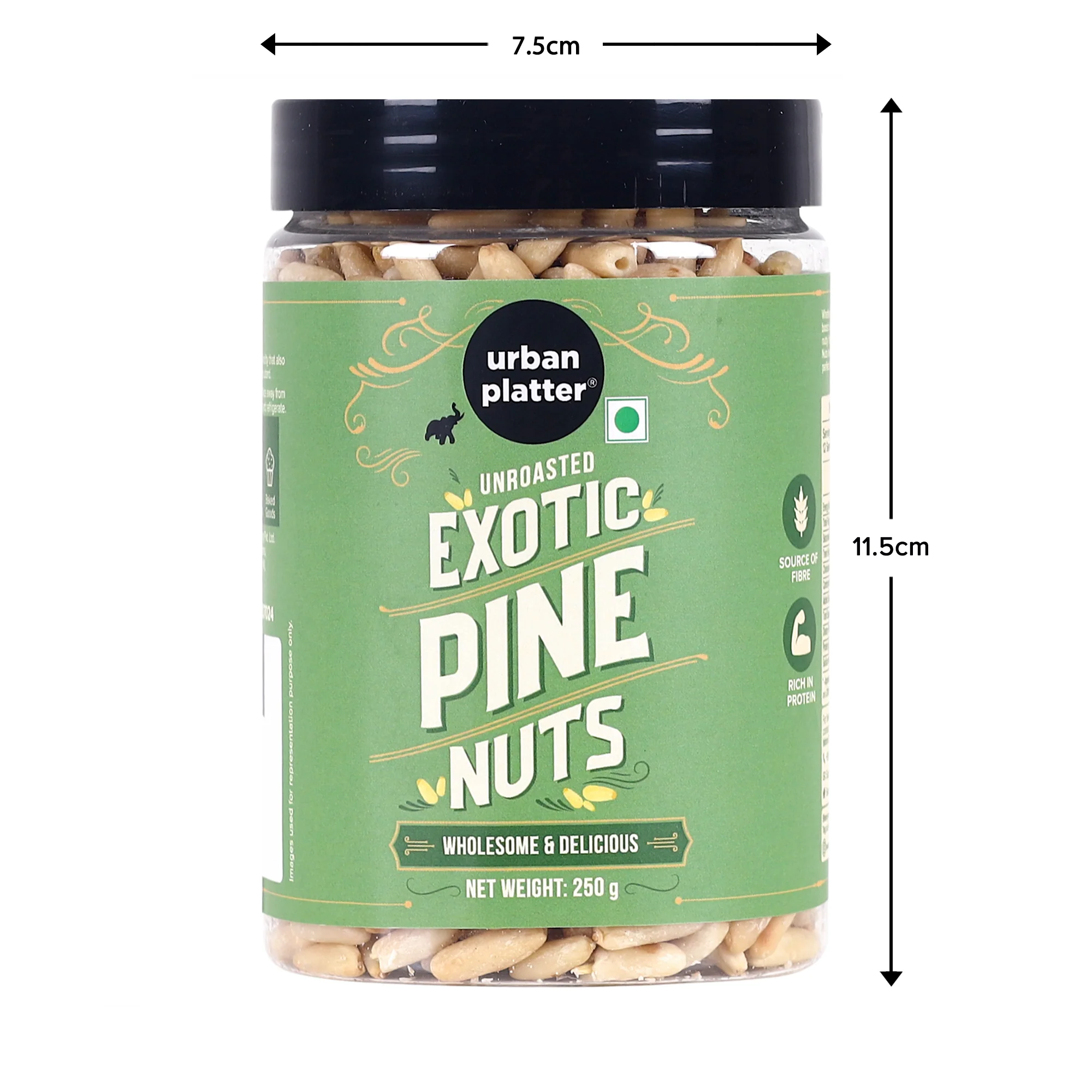 Exotic Pine Nuts, 250g (Chilgoza Giri | Rich in Protein | Elevates Pesto, Hummus, Salads) - Image 2