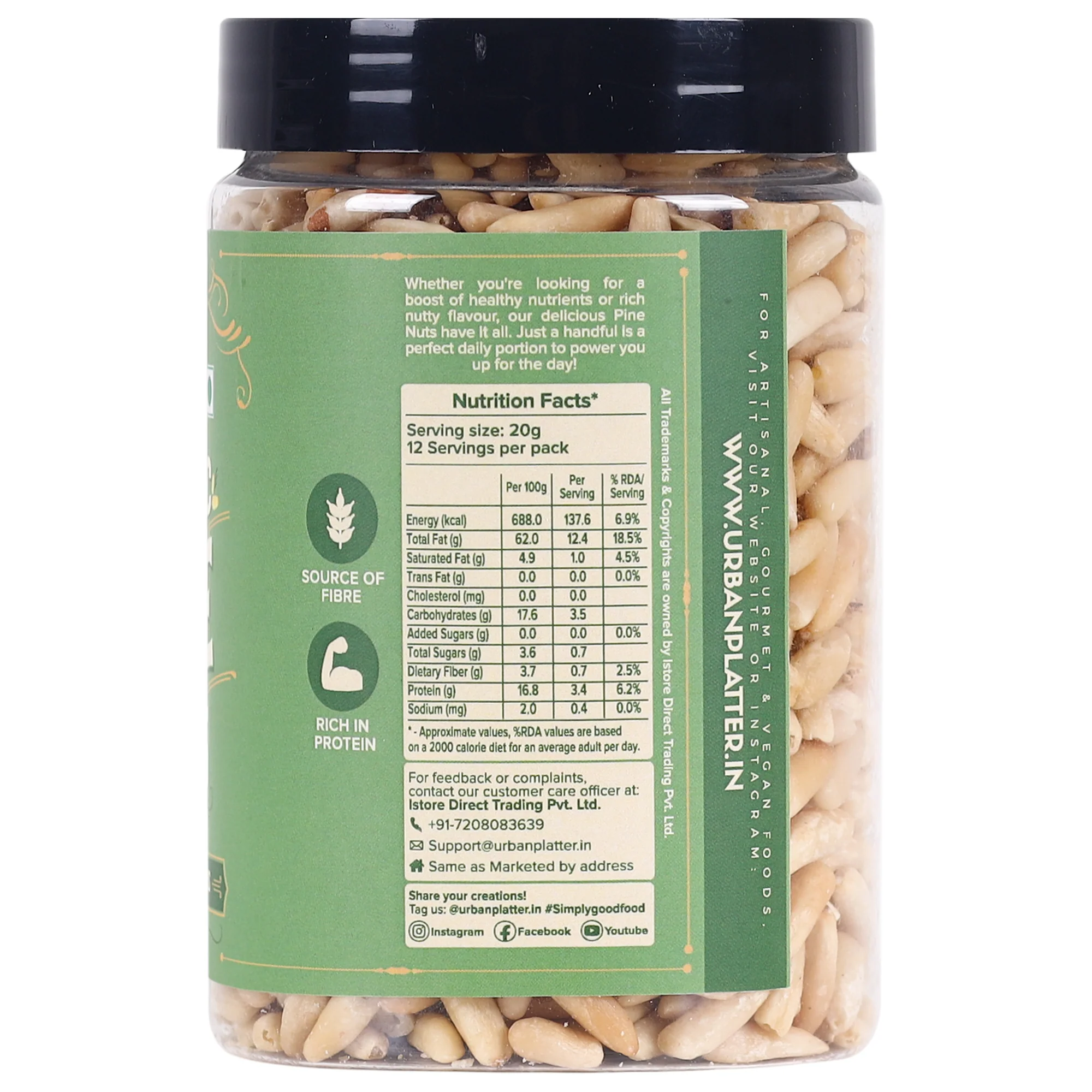 Exotic Pine Nuts, 250g (Chilgoza Giri | Rich in Protein | Elevates Pesto, Hummus, Salads) - Image 4