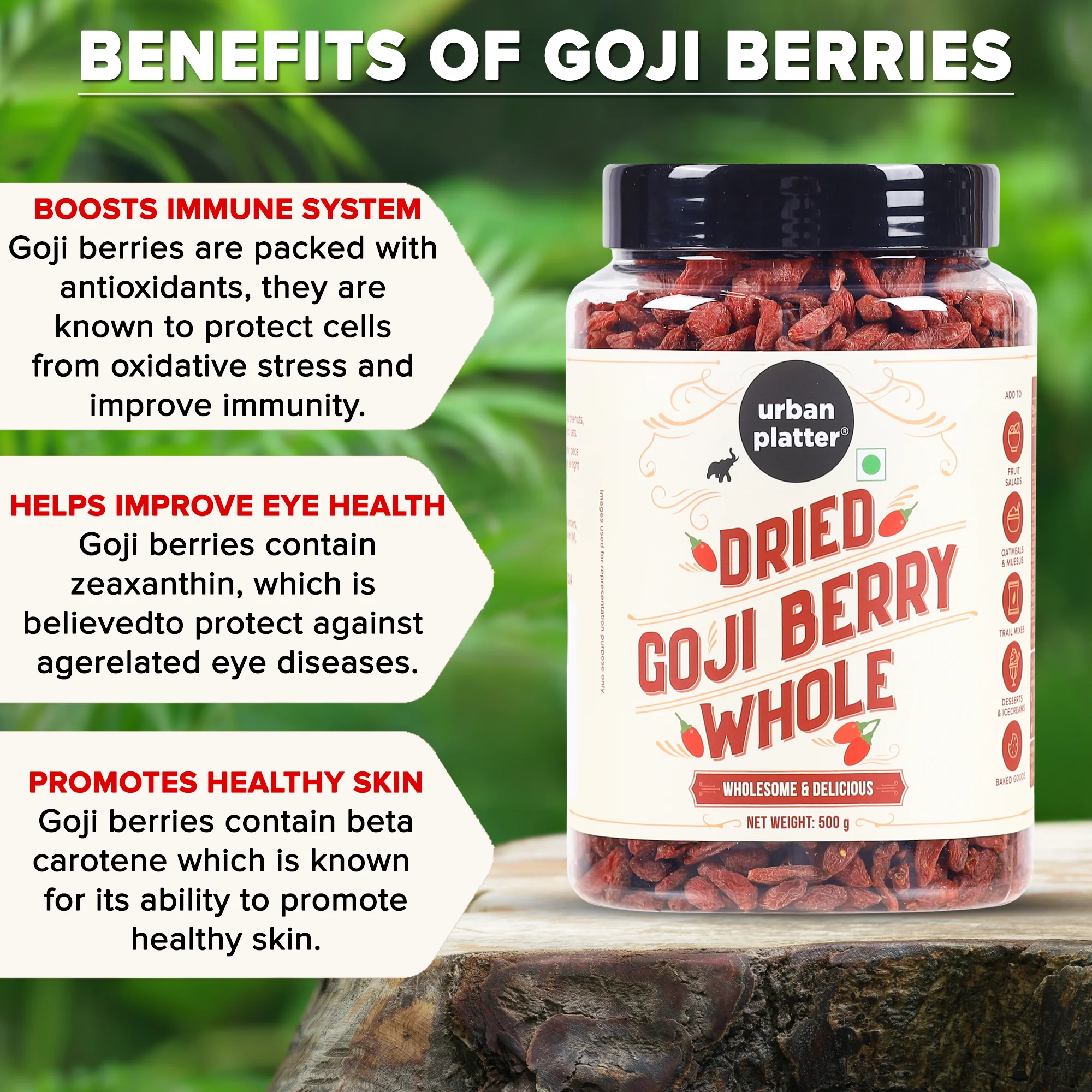 Goji Berries, (Antioxidant-Rich Superfood | Naturally Sweet & Chewy | Great for Snacking, Smoothies & Baking) - Image 5