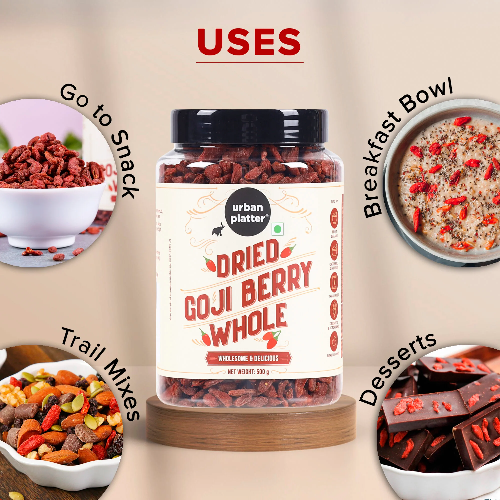 Goji Berries, (Antioxidant-Rich Superfood | Naturally Sweet & Chewy | Great for Snacking, Smoothies & Baking) - Image 7