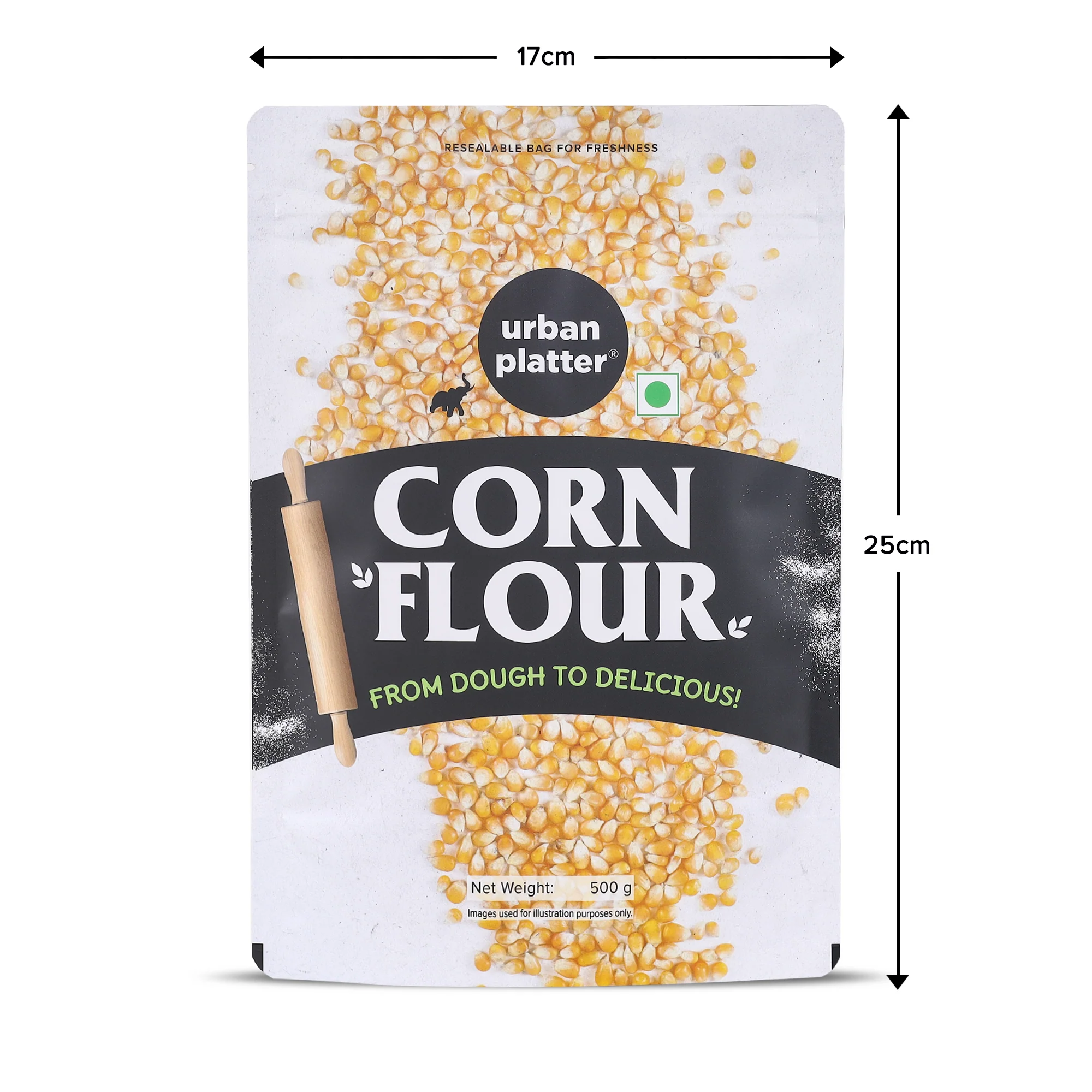 Golden Corn Flour, 500g (Stone-Ground Makka Atta, Naturally Gluten-free, Made from Whole Corn) - Image 6